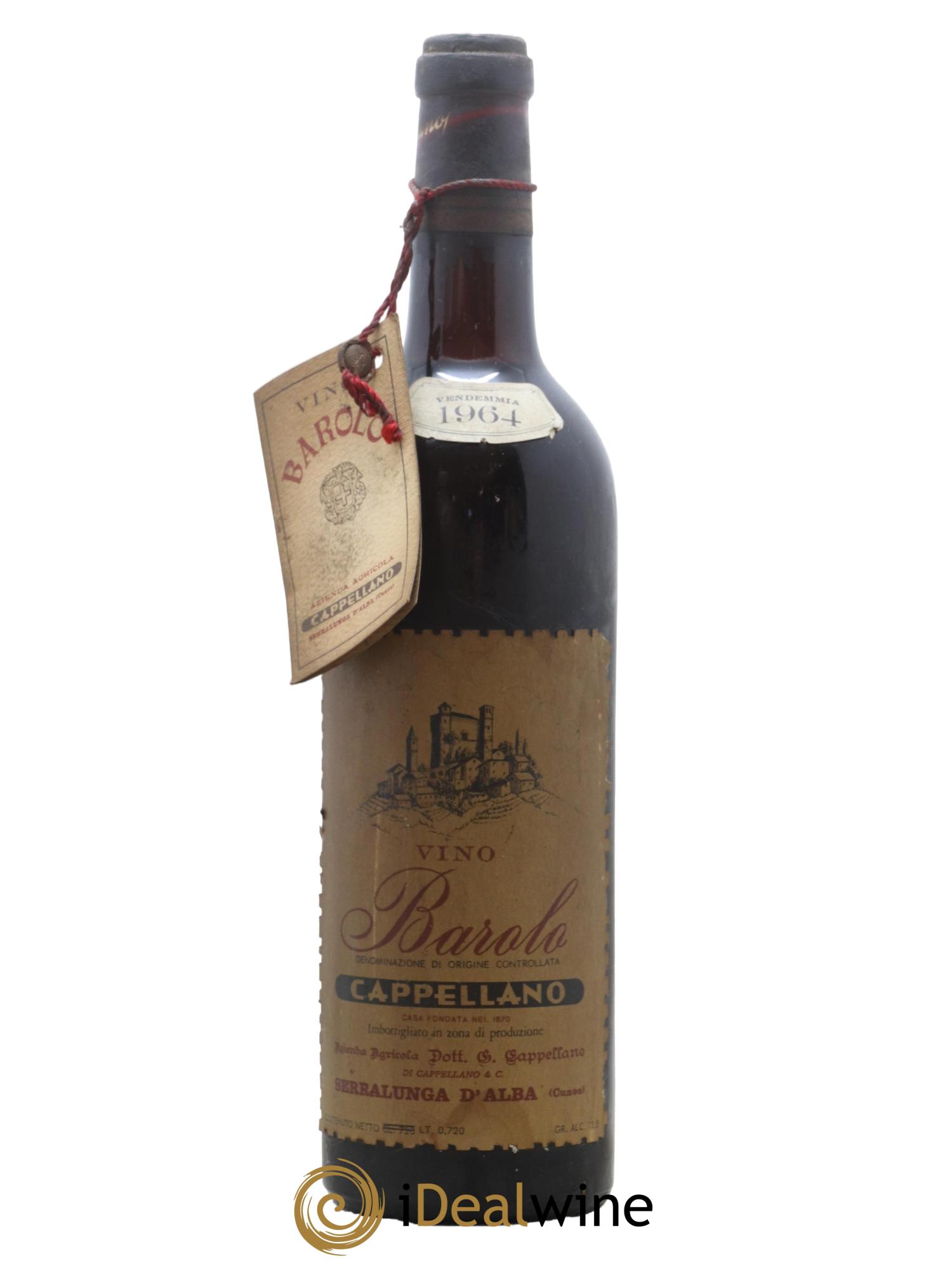 Barolo DOCG Cappellano 1964 - Lotto di 1 bottiglia - 0