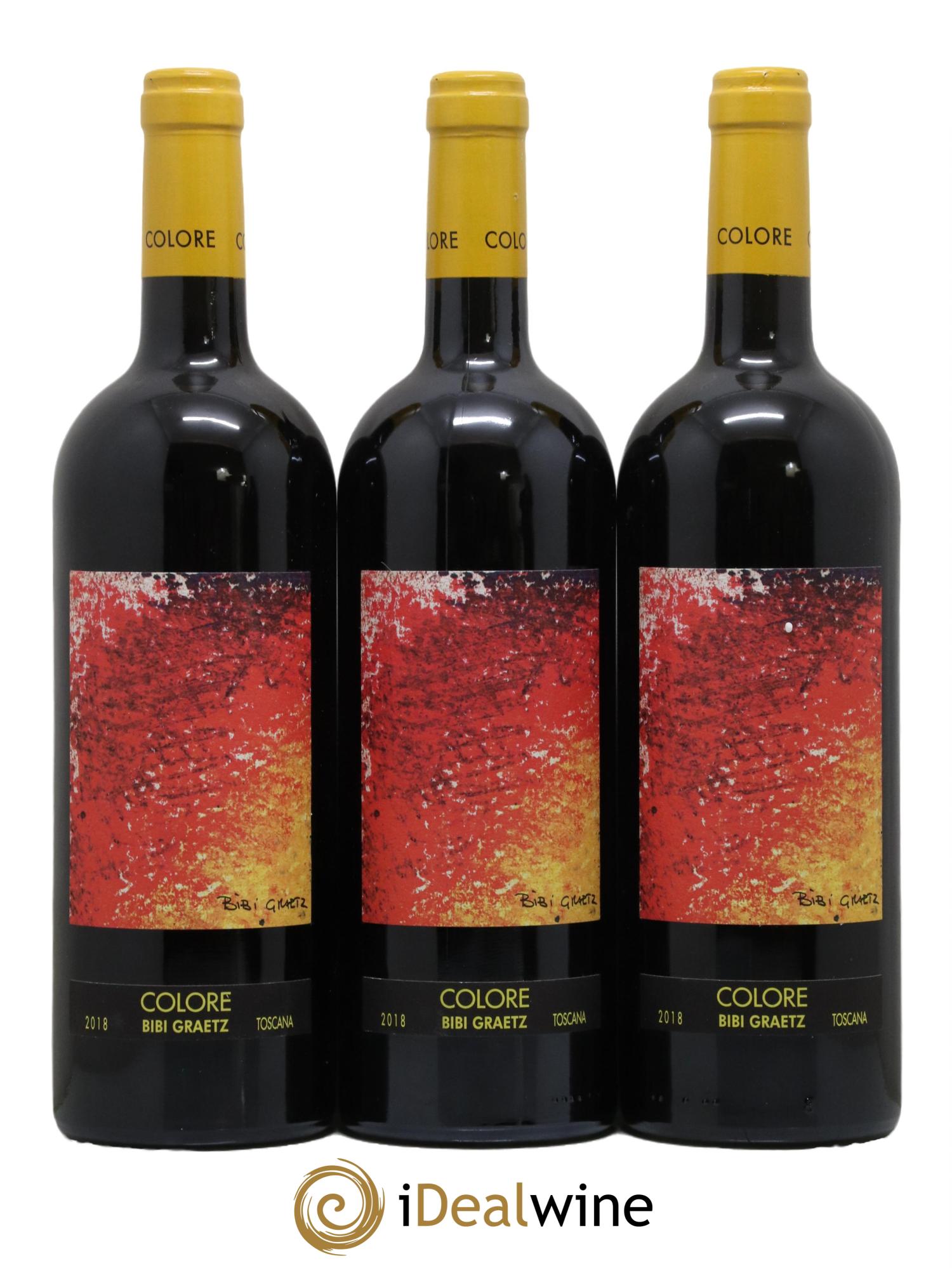 Toscana IGT Colore Bibi Graetz 2018 - Lot of 3 bottles - 0