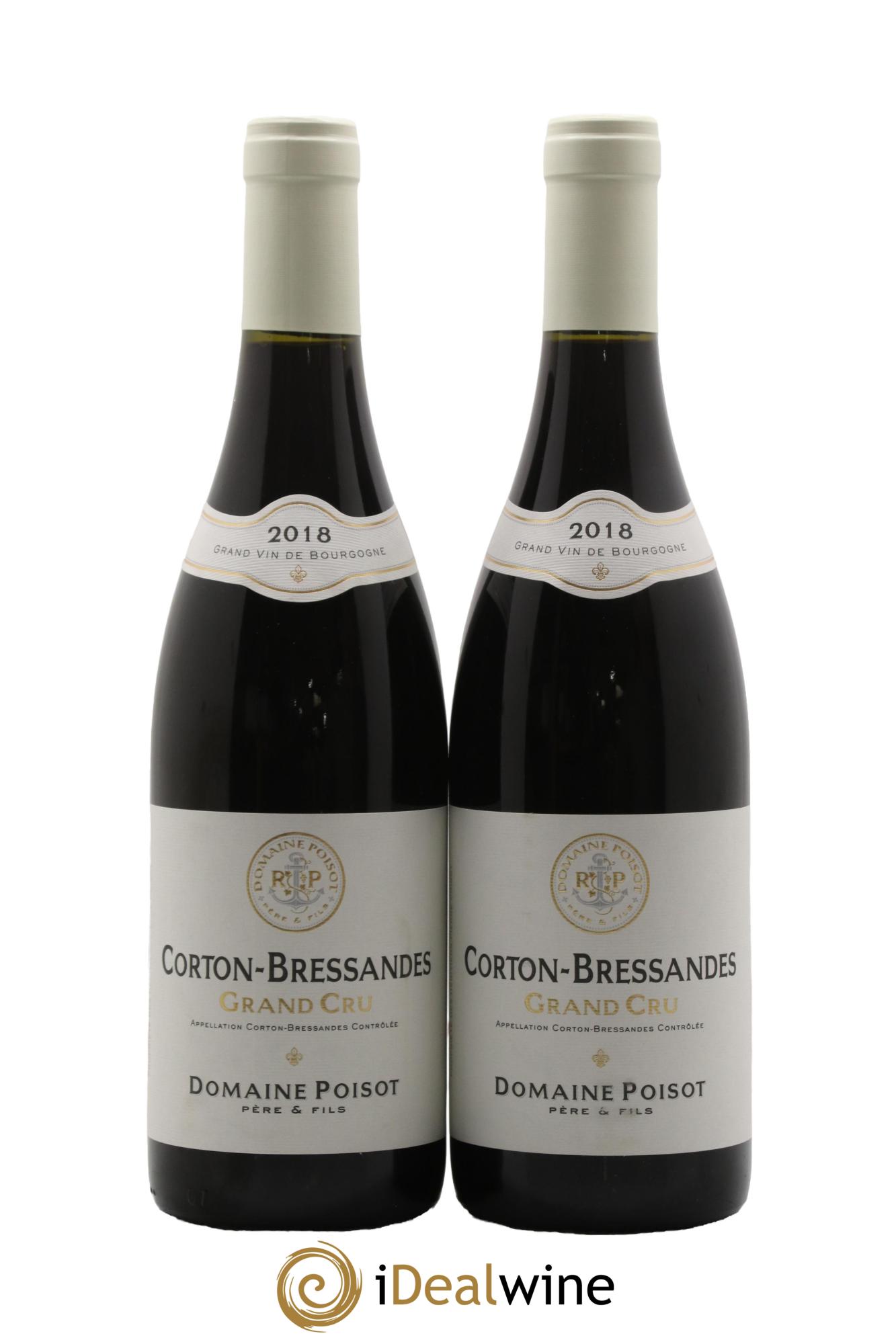 Corton Grand Cru Bressandes Poisot Pere Et Fils 2018 - Posten von 2 Flaschen - 0