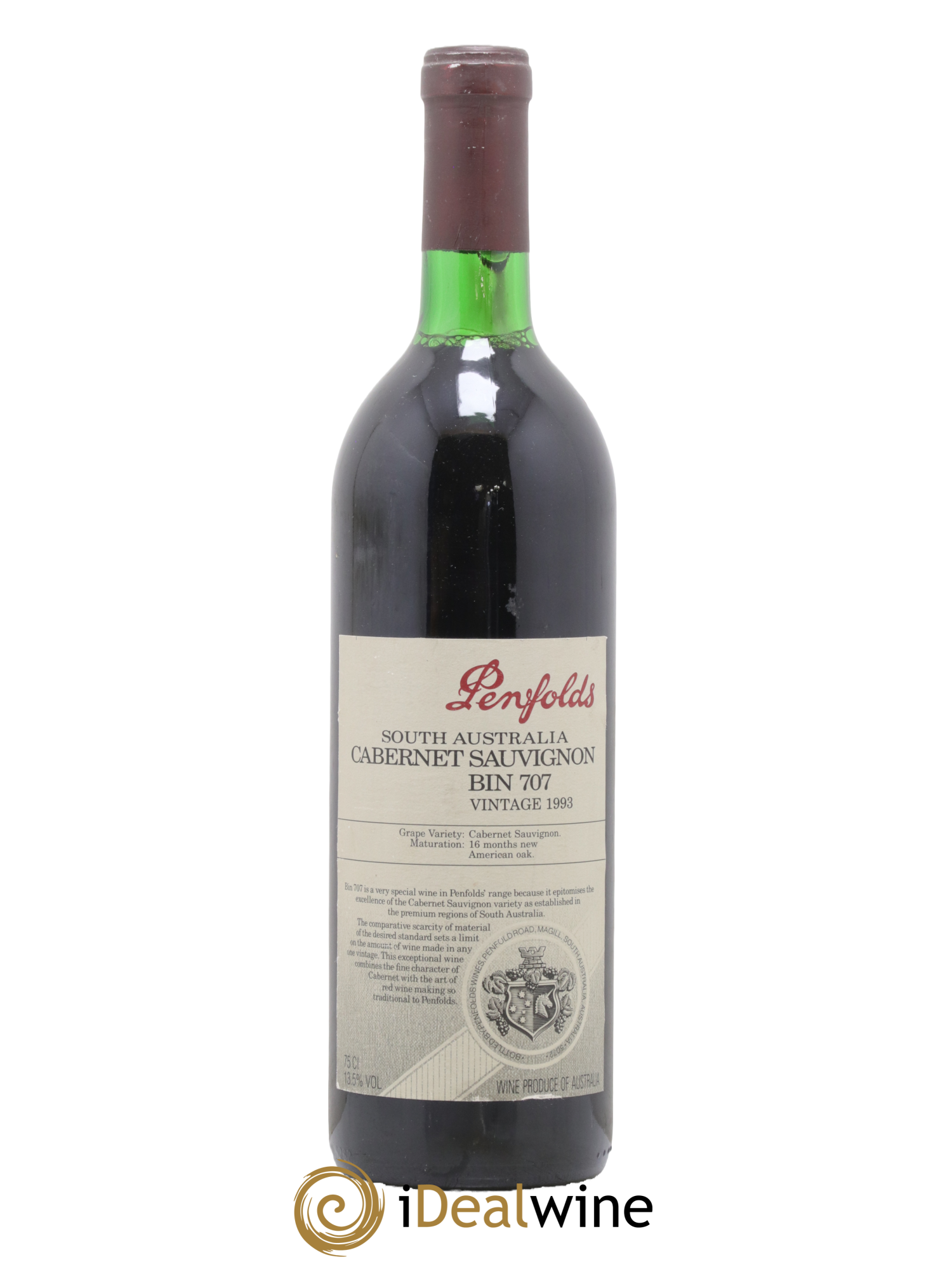 South Australia Penfolds Wines Bin 707 Cabernet Sauvignon 1993 - Posten von 1 Flasche - 0