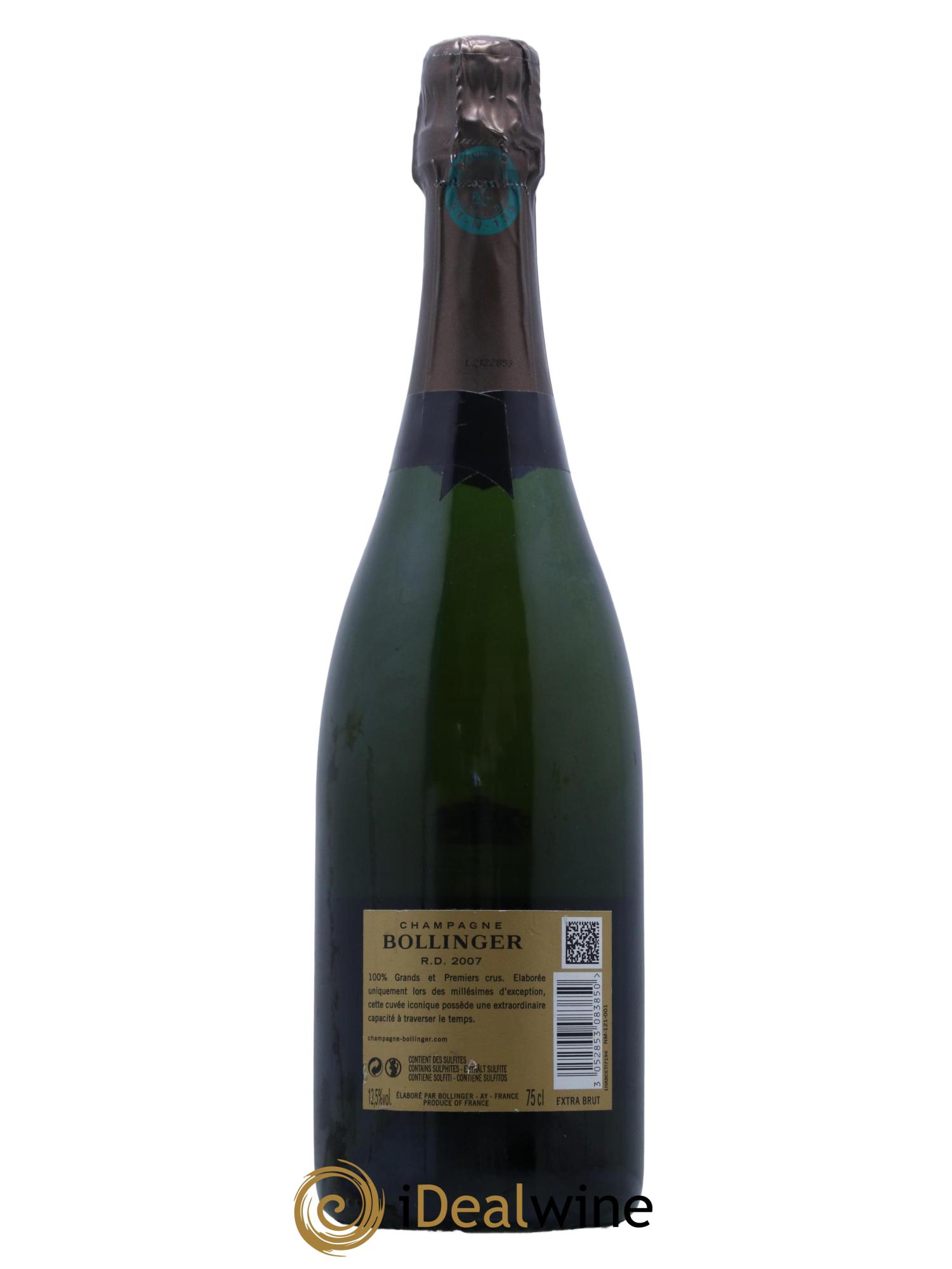 R.D. Extra-Brut Bollinger  2007 - Lot of 1 bottle - 1