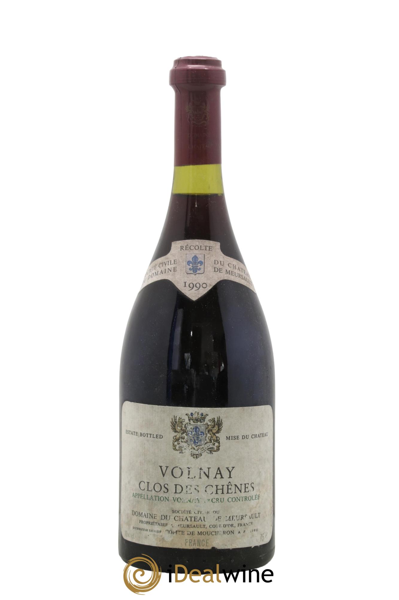 Volnay 1er Cru Clos des Chênes Château de Meursault 1990 - Lot of 1 bottle - 0