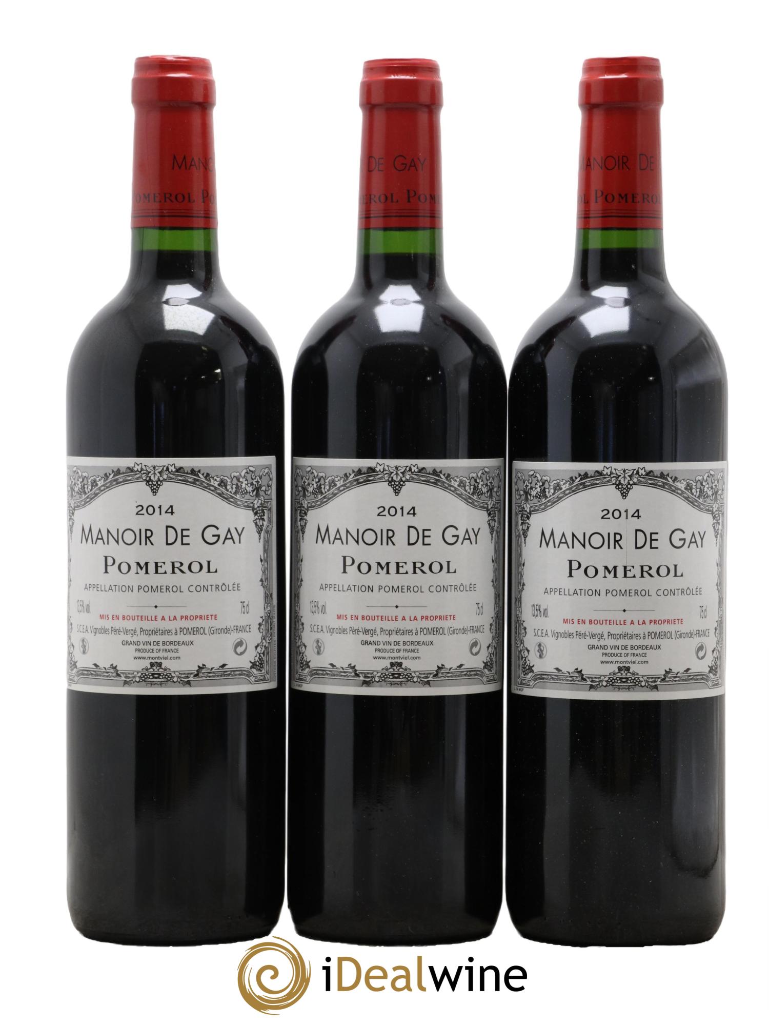 Pomerol Manoir de Gay Château Le Gay 2014 - Lot de 3 bouteilles - 0
