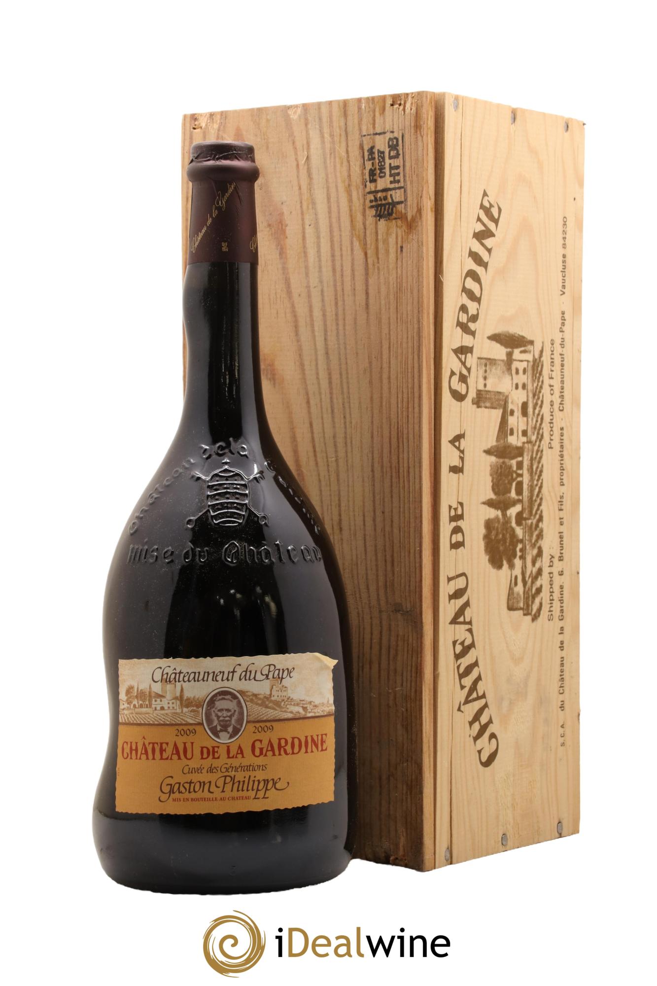 Châteauneuf-du-Pape Cuvee des Generations Gaston Philippe Chateau La Gardine 2009 - Lot de 1 magnum - 0