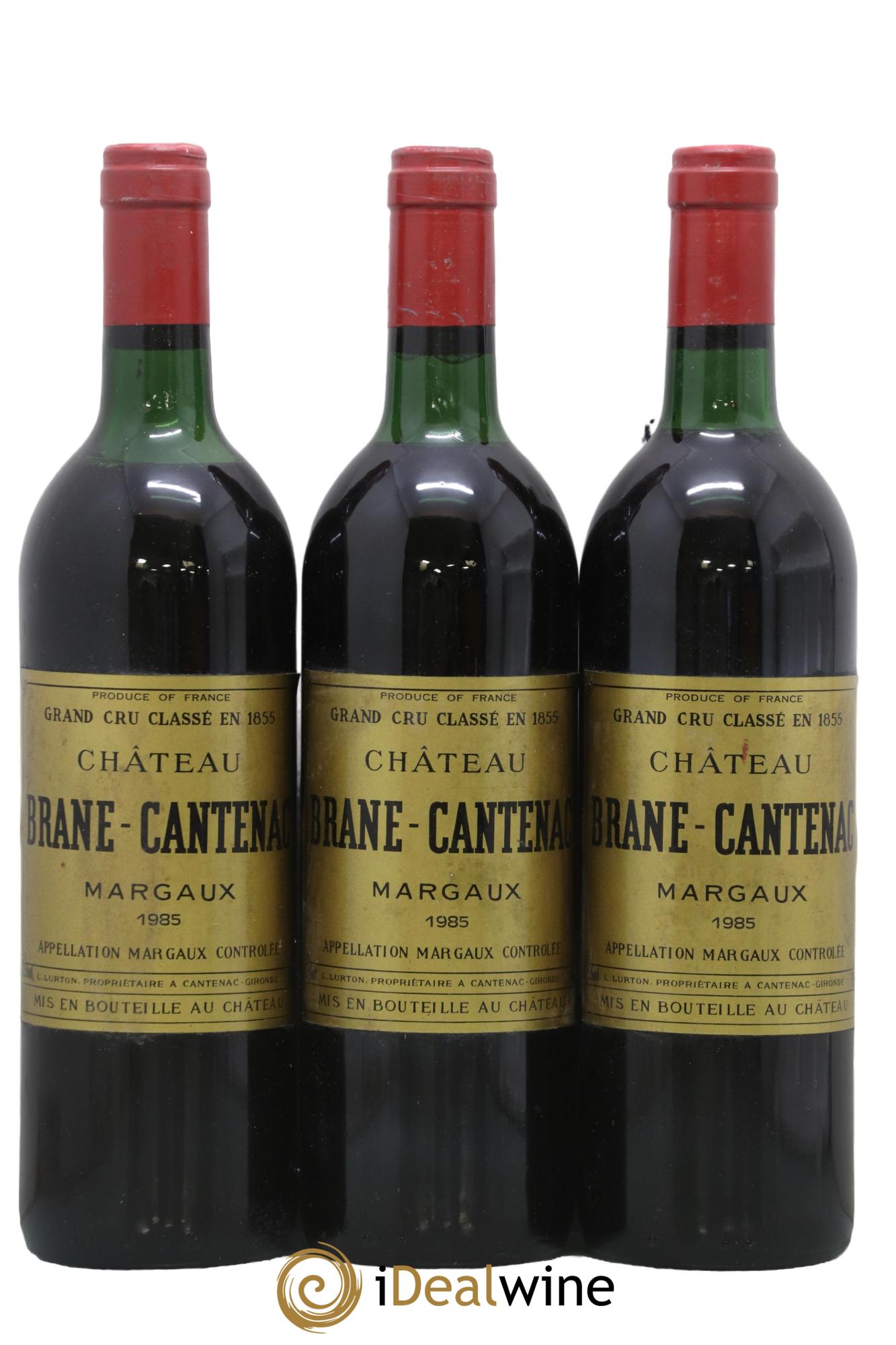 Château Brane Cantenac 2ème Grand Cru Classé 1985 - Lot de 3 bouteilles - 0