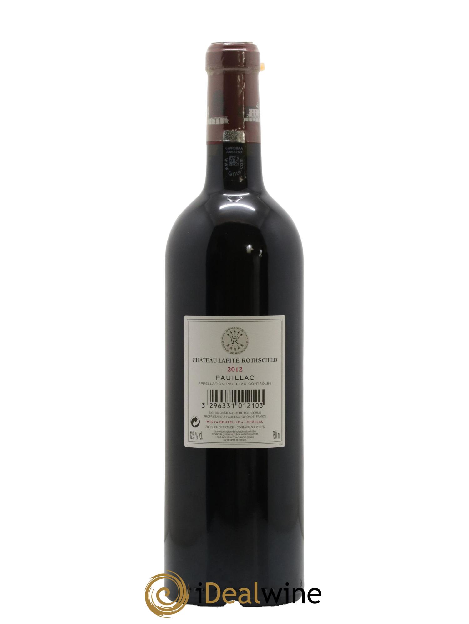 Château Lafite Rothschild 1er Grand Cru Classé 2012 - Lot de 1 bouteille - 1