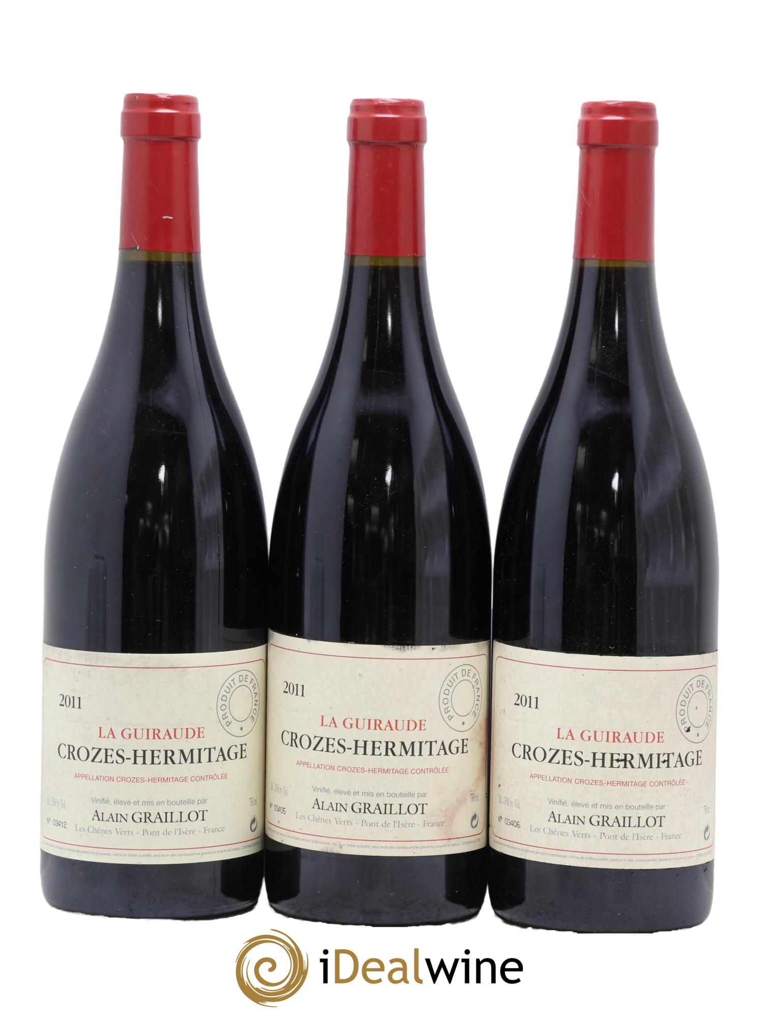 Crozes-Hermitage La Guiraude Domaine Graillot 2011 - Lot of 3 bottles - 0