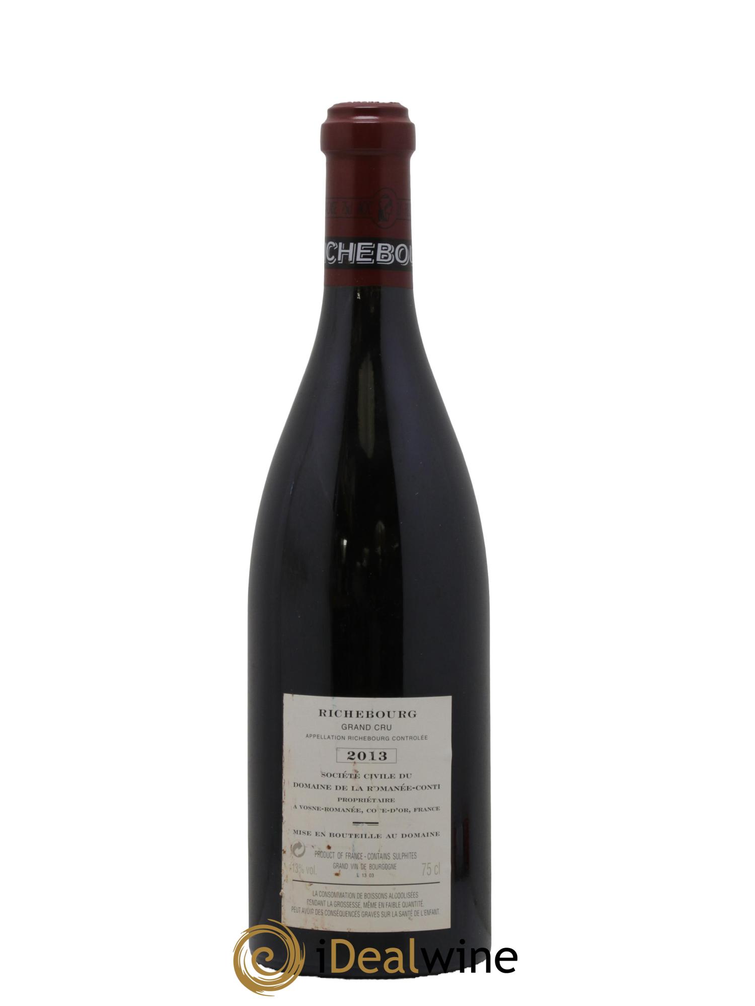 Richebourg Grand Cru Domaine de la Romanée-Conti 2013 - Lot de 1 bouteille - 1