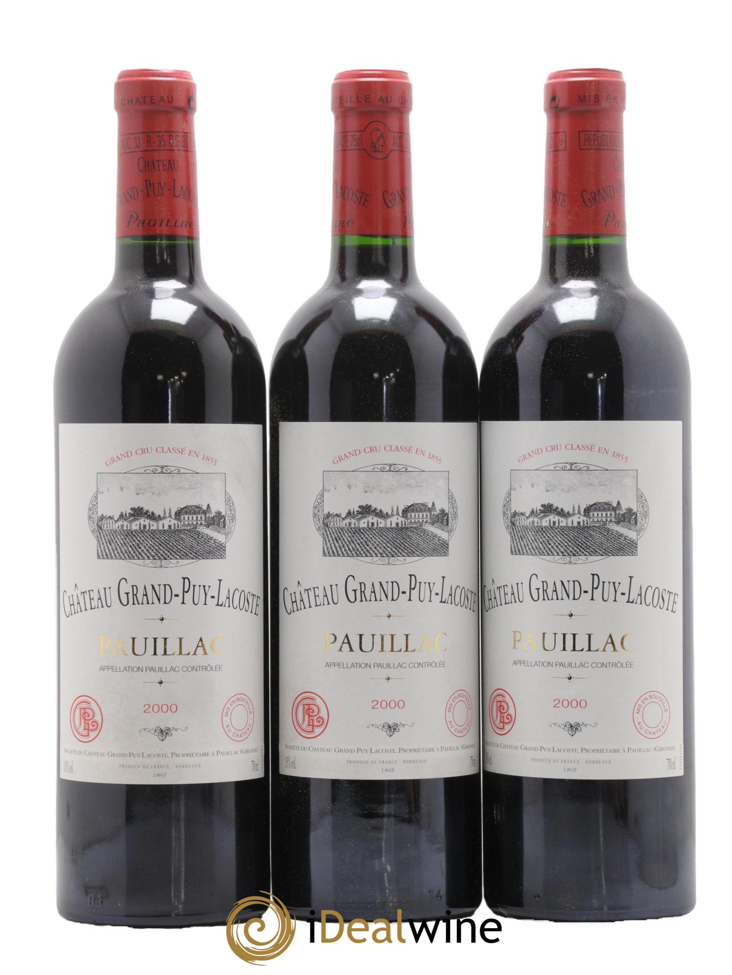 Château Grand Puy Lacoste 5ème Grand Cru Classé 2000 - Posten von 12 Flaschen - 4