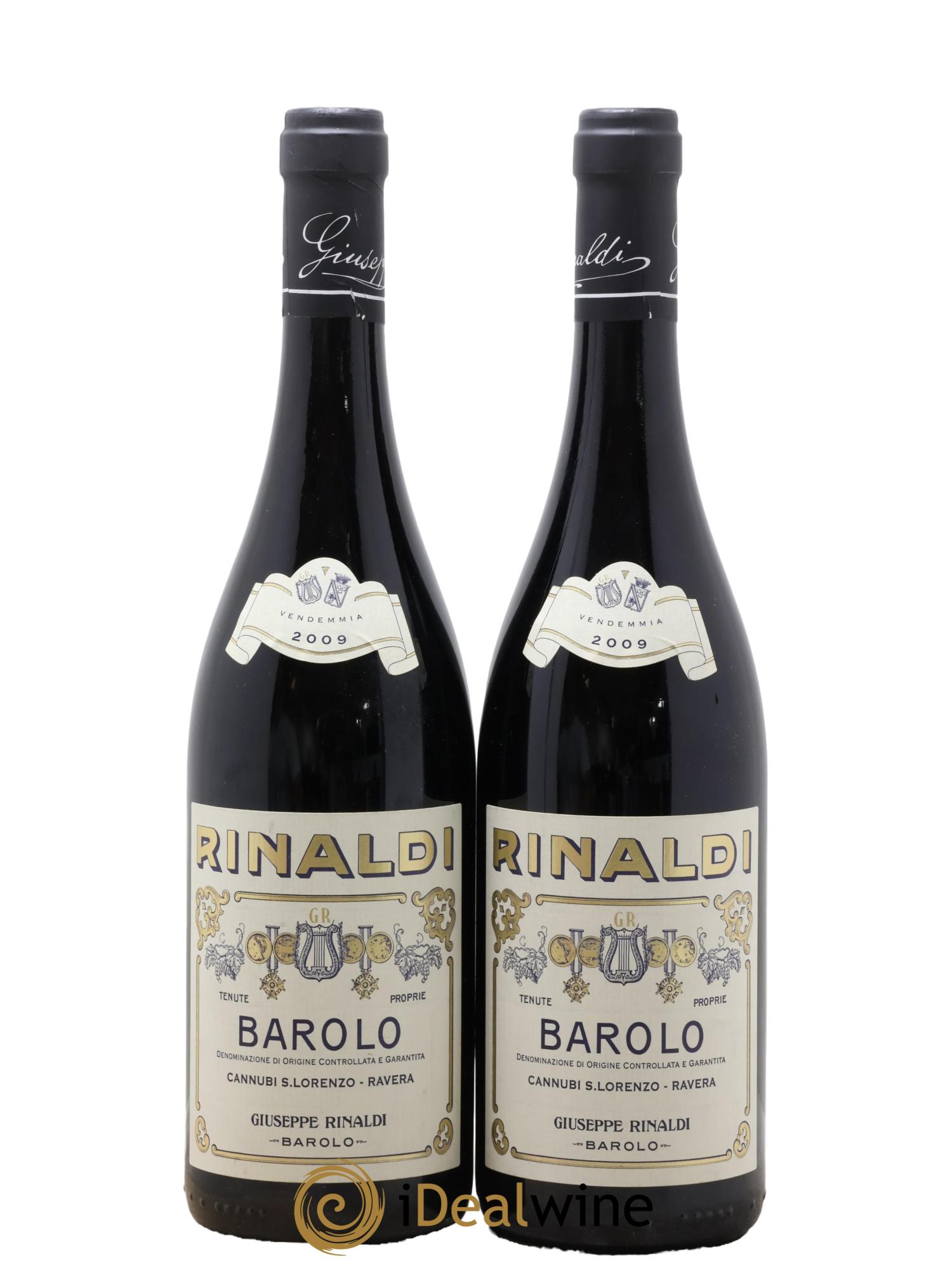 Barolo DOCG Cannubi San Lorenzo Ravera Giuseppe Rinaldi 2009 - Posten von 2 Flaschen - 0