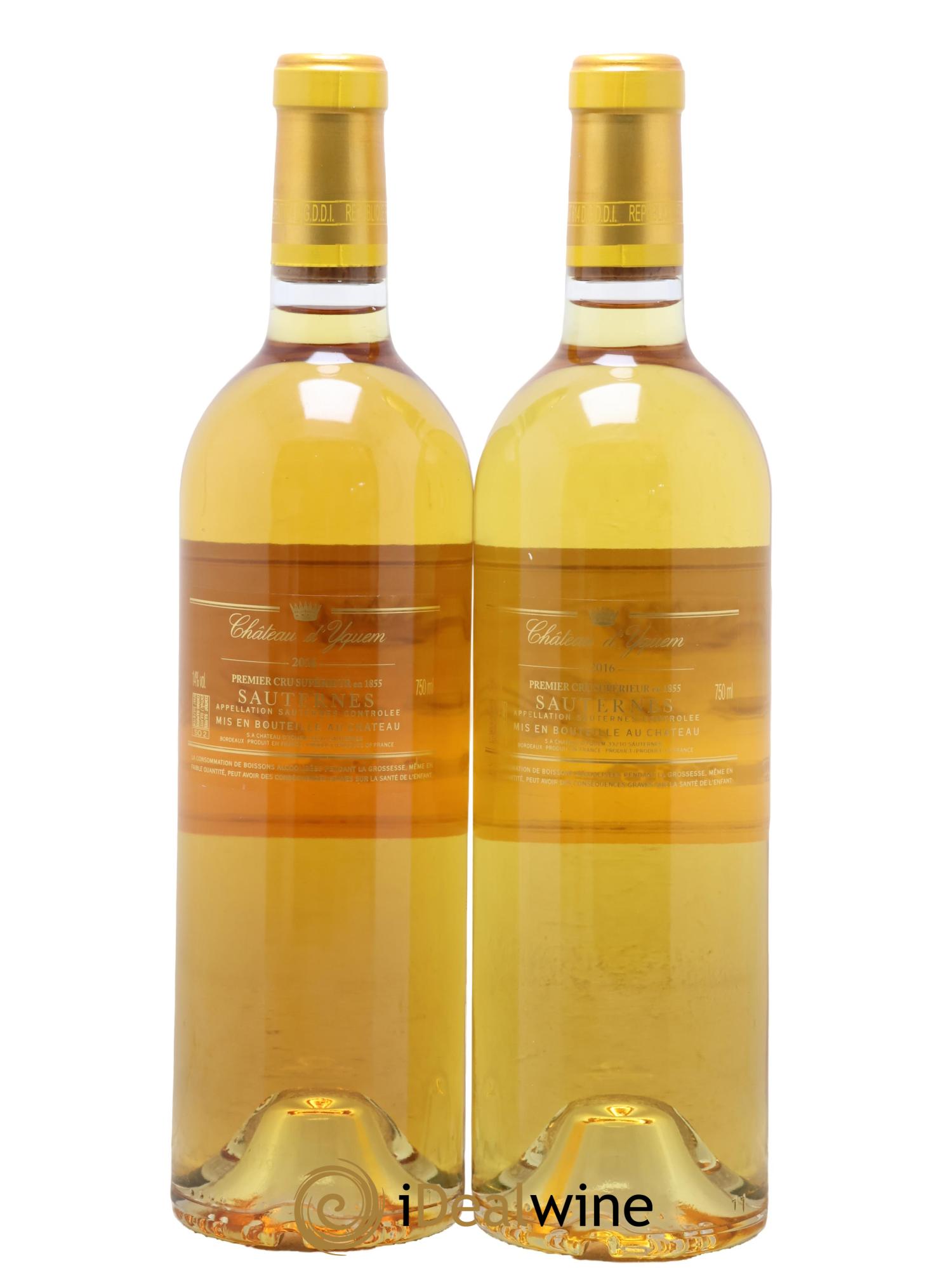Château d' Yquem 1er Cru Classé Supérieur 2016 - Lot de 2 bouteilles - 1