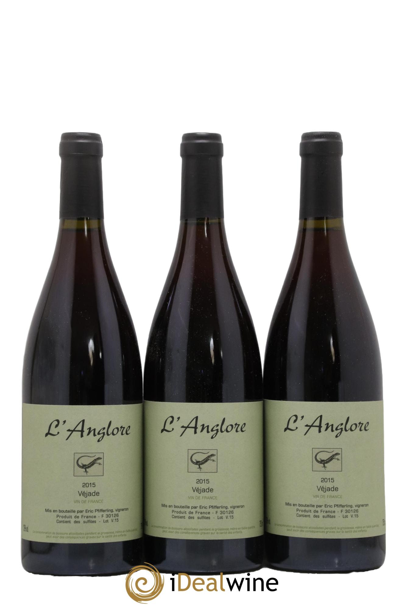 Vin de France Véjade L'Anglore 2015 - Lot de 3 bouteilles - 0