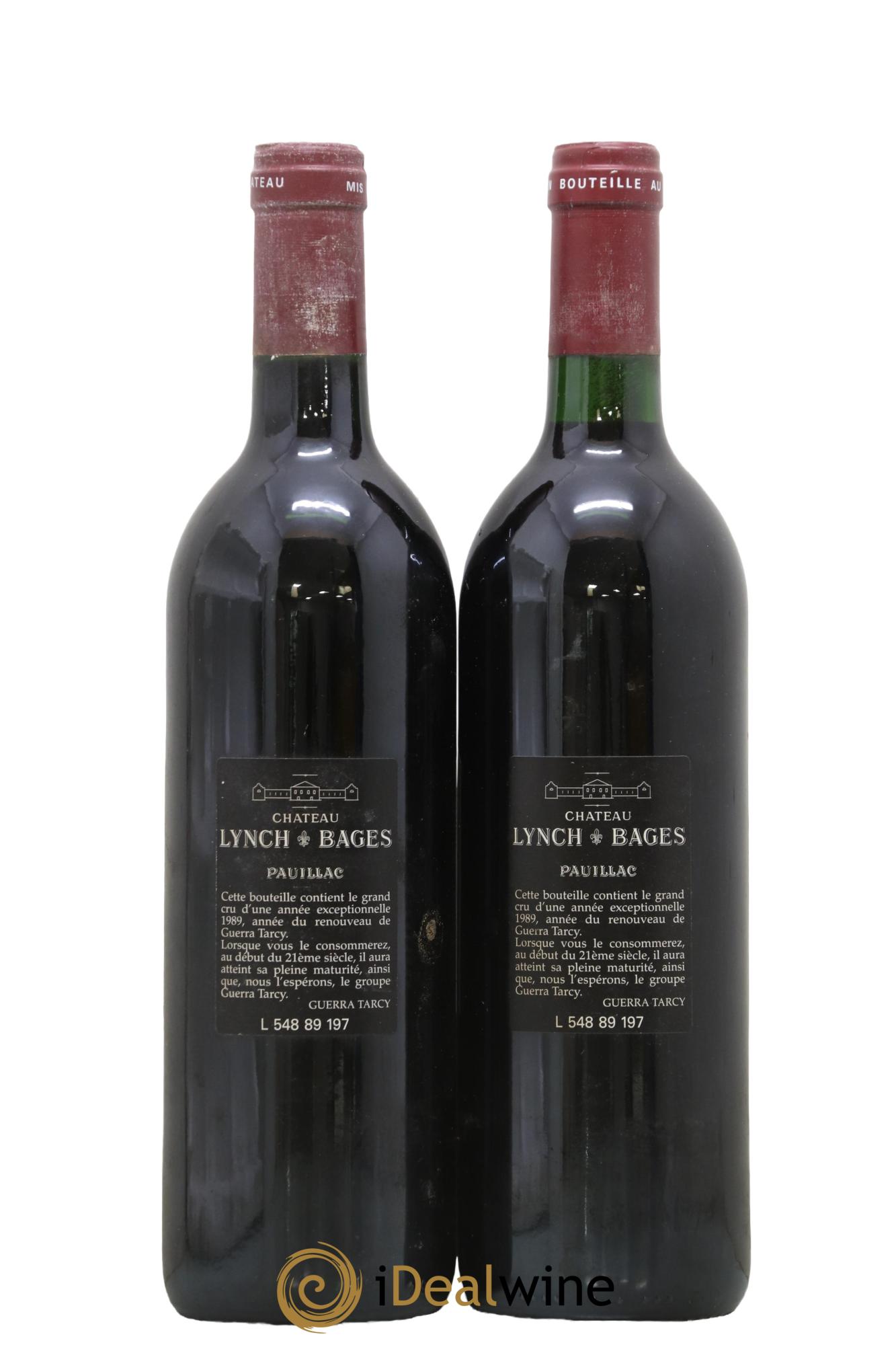 Château Lynch Bages 5ème Grand Cru Classé 1989 - Lot of 2 bottles - 1