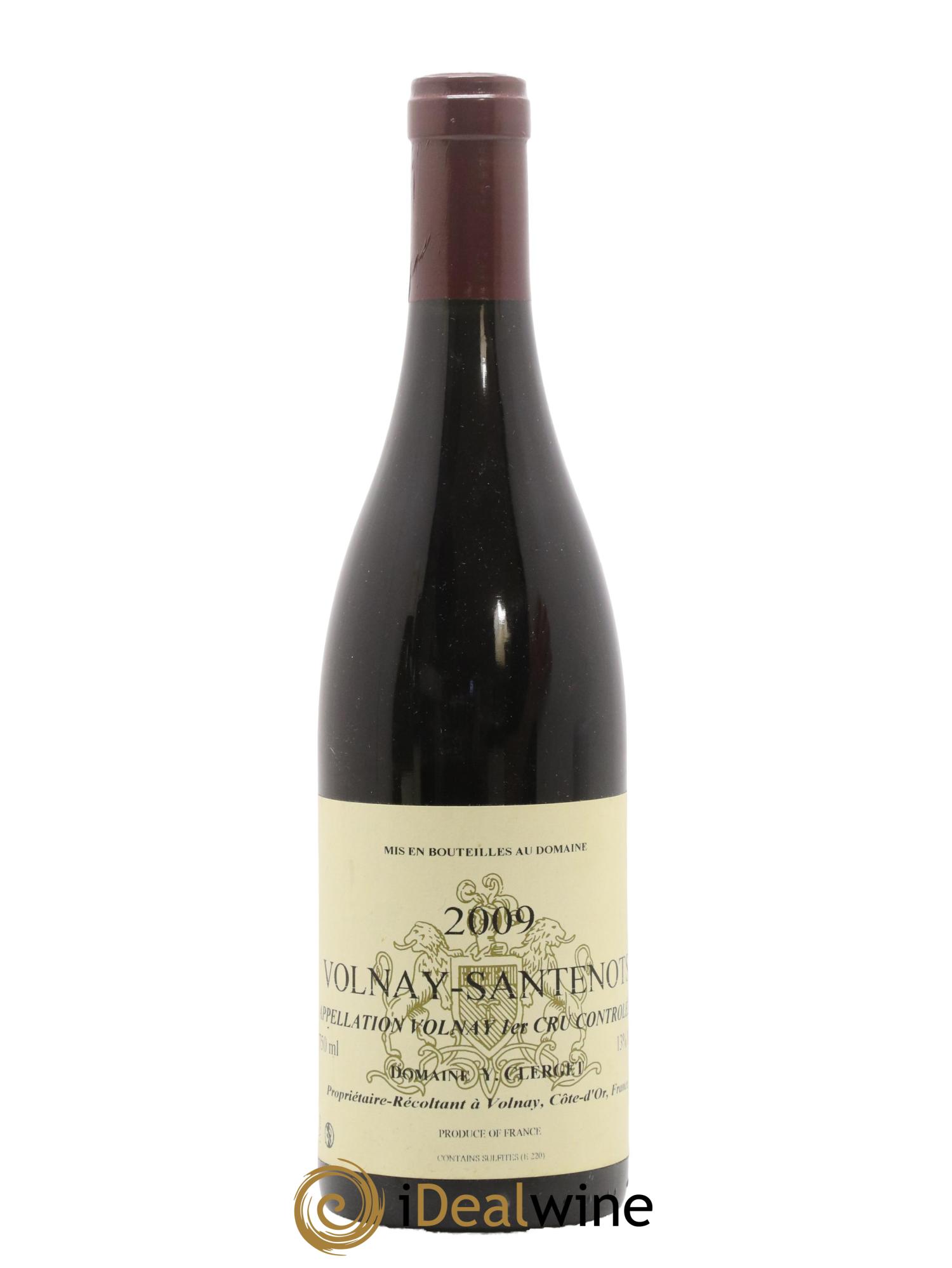 Volnay 1er Cru Santenots Yvon Clerget 2009 - Lot de 1 bouteille - 0