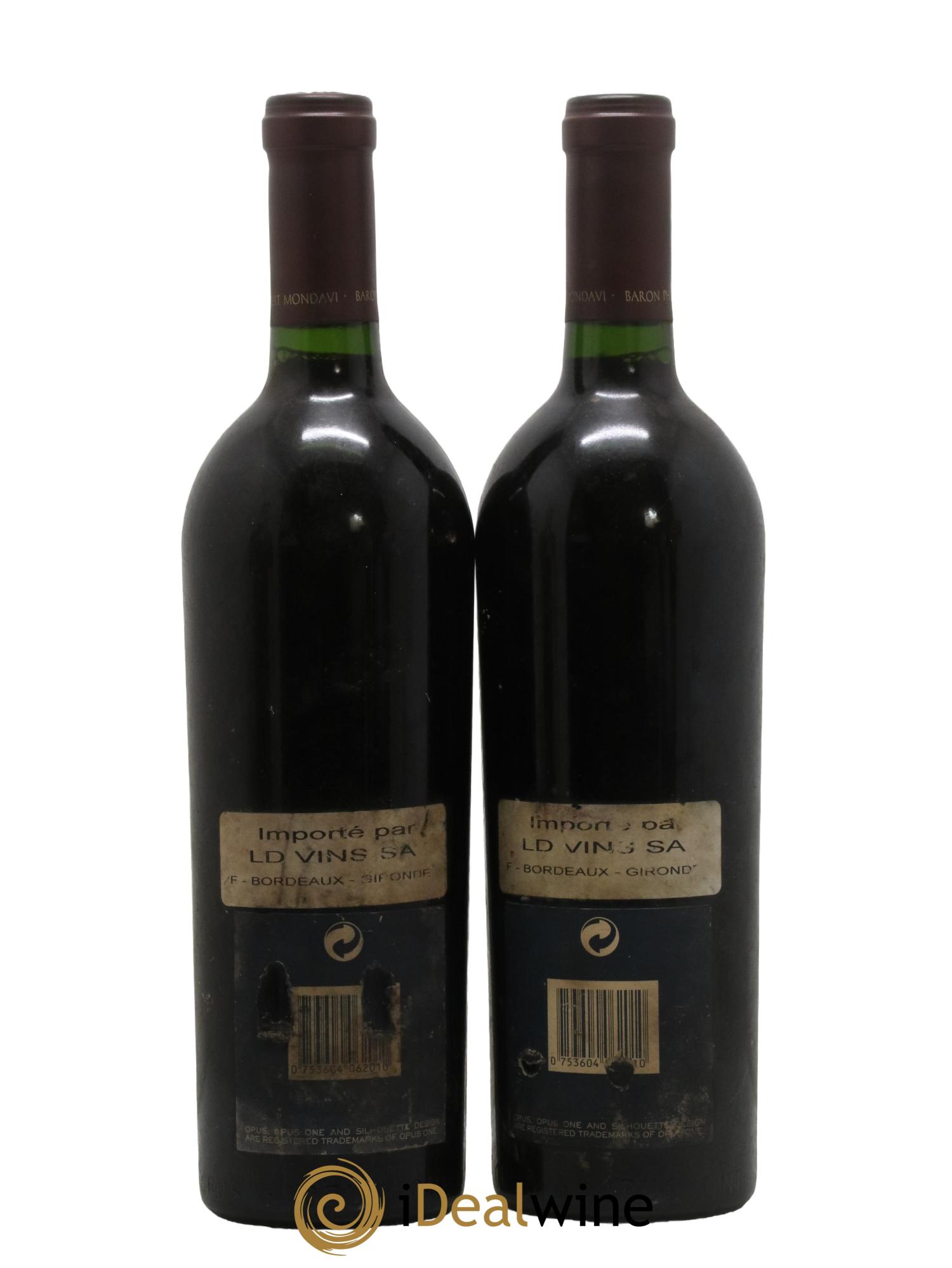 Napa Valley Opus One Robert Mondavi 2001 - Lot de 2 bouteilles - 1
