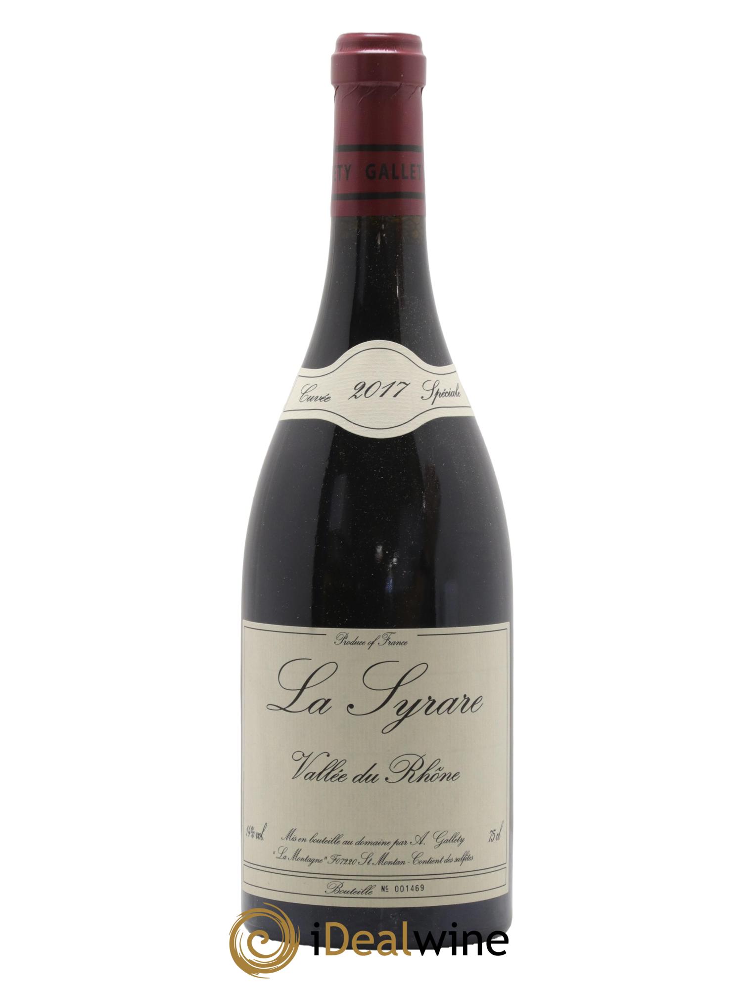 Côtes du Vivarais La Syrare Gallety (Domaine) 2017 - Lot de 1 bouteille - 0