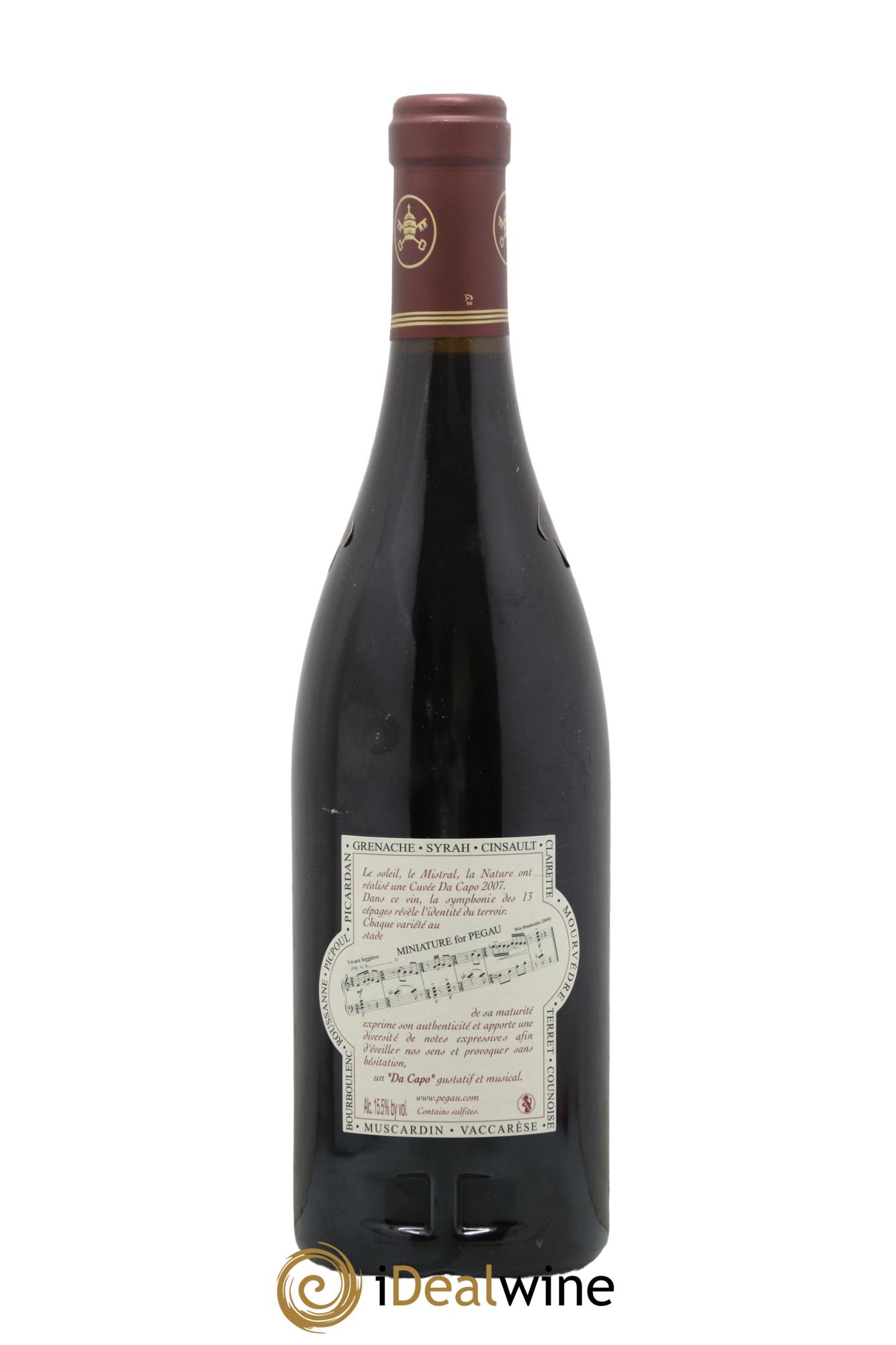 Châteauneuf-du-Pape Domaine du Pégau Cuvée Da Capo Paul et Laurence Féraud 2007 - Lot de 1 bouteille - 1