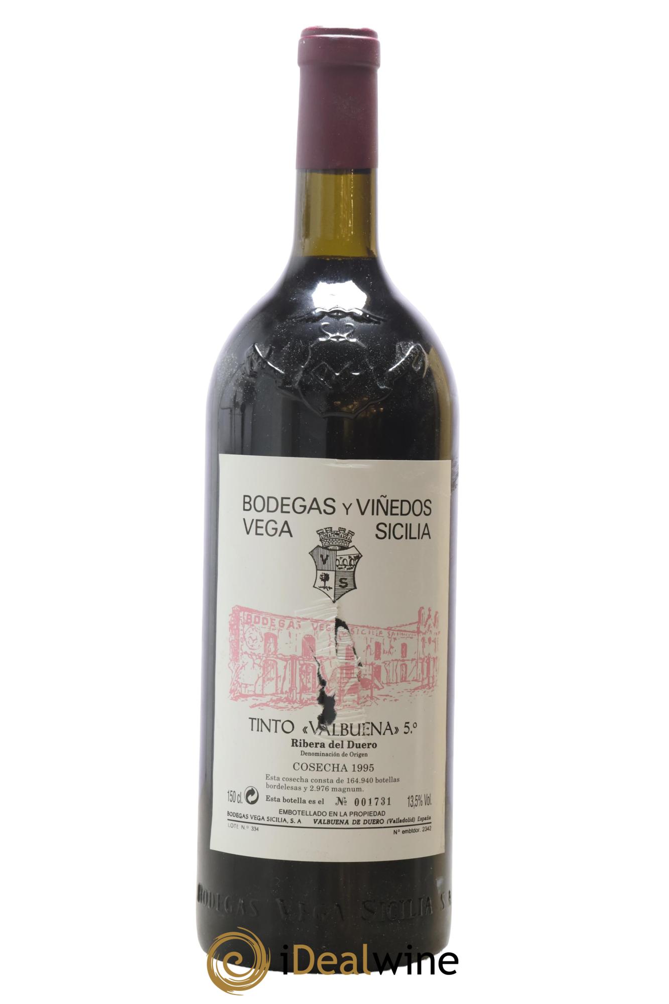 Ribera Del Duero DO Vega Sicilia Valbuena 5 ano Famille Alvarez 1995 - Lot of 1 magnum - 1