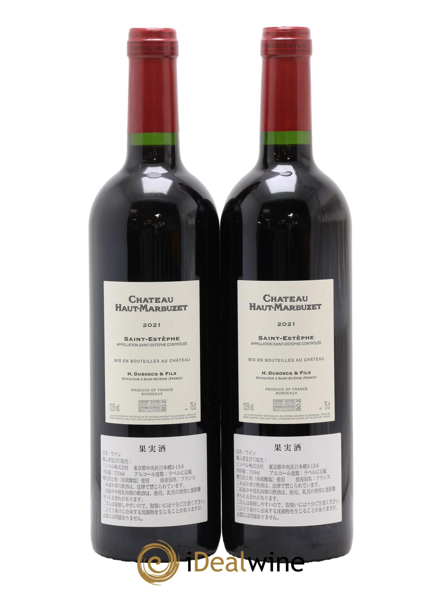 Château Haut Marbuzet 2021 - Lotto di 2 bottiglie - 1