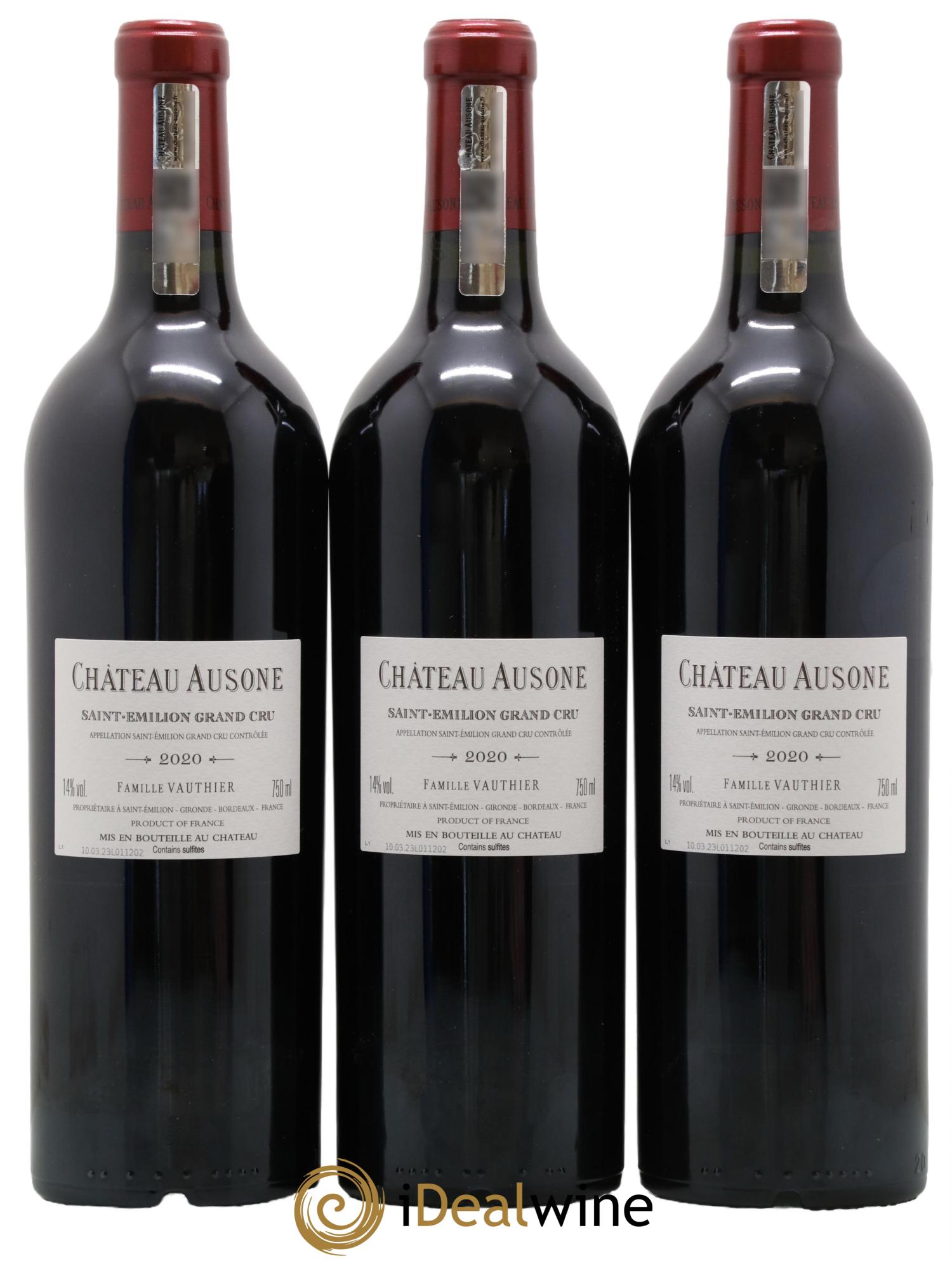 Château Ausone 1er Grand Cru Classé A 2020 - Lot de 3 bouteilles - 2