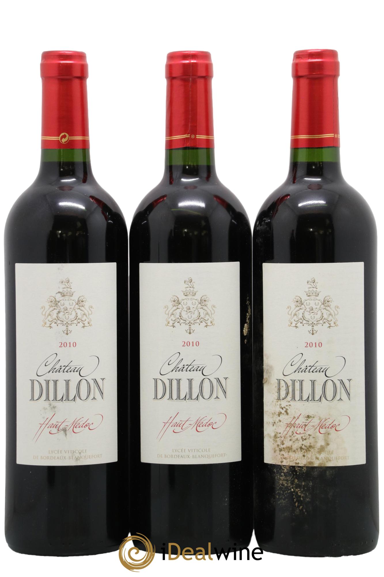 Château Dillon Cru Bourgeois 2010 - Lot de 3 bouteilles - 0