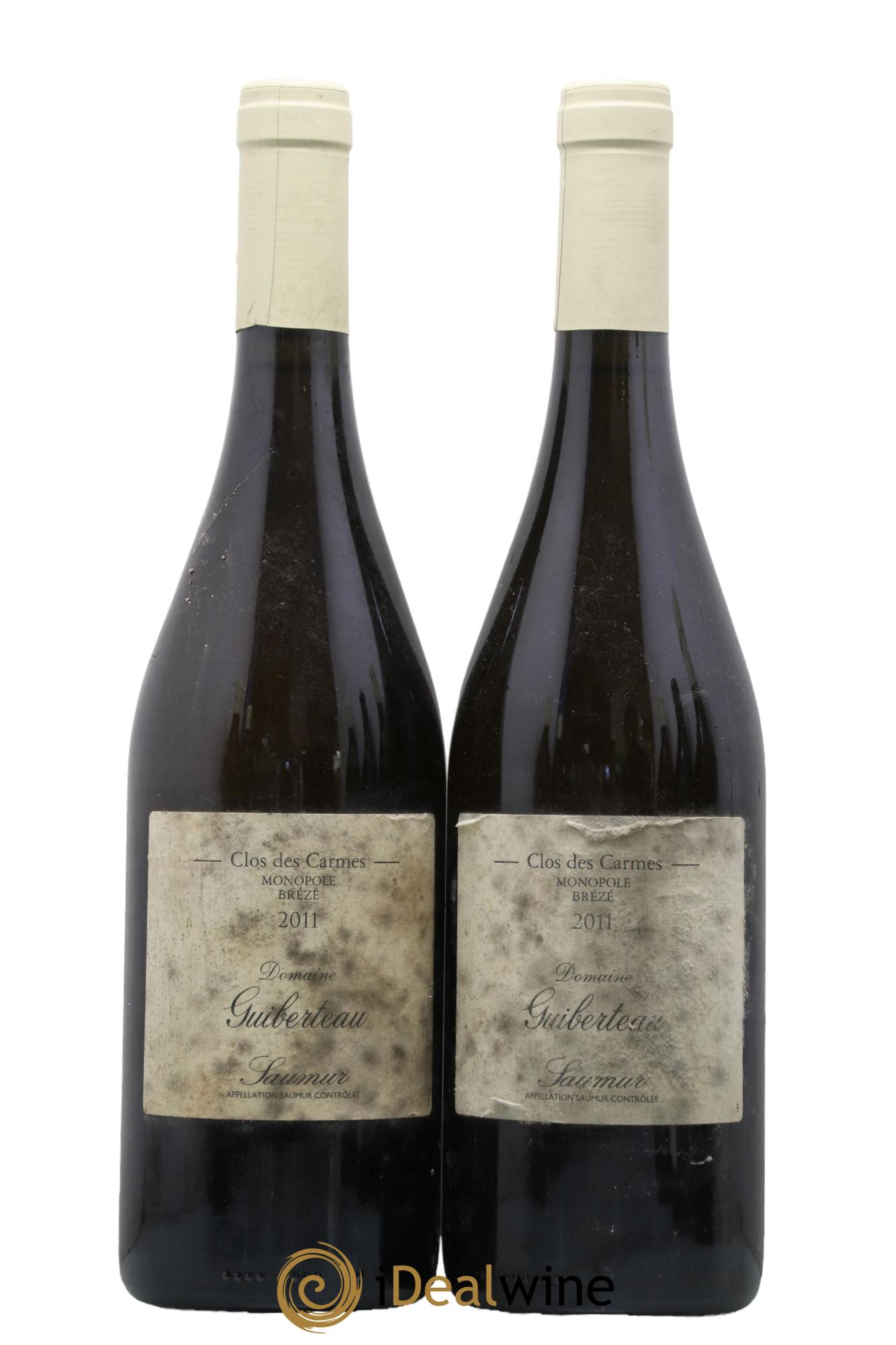 Saumur Brézé Clos des Carmes Domaine Guiberteau 2011 - Lot de 2 bouteilles - 0