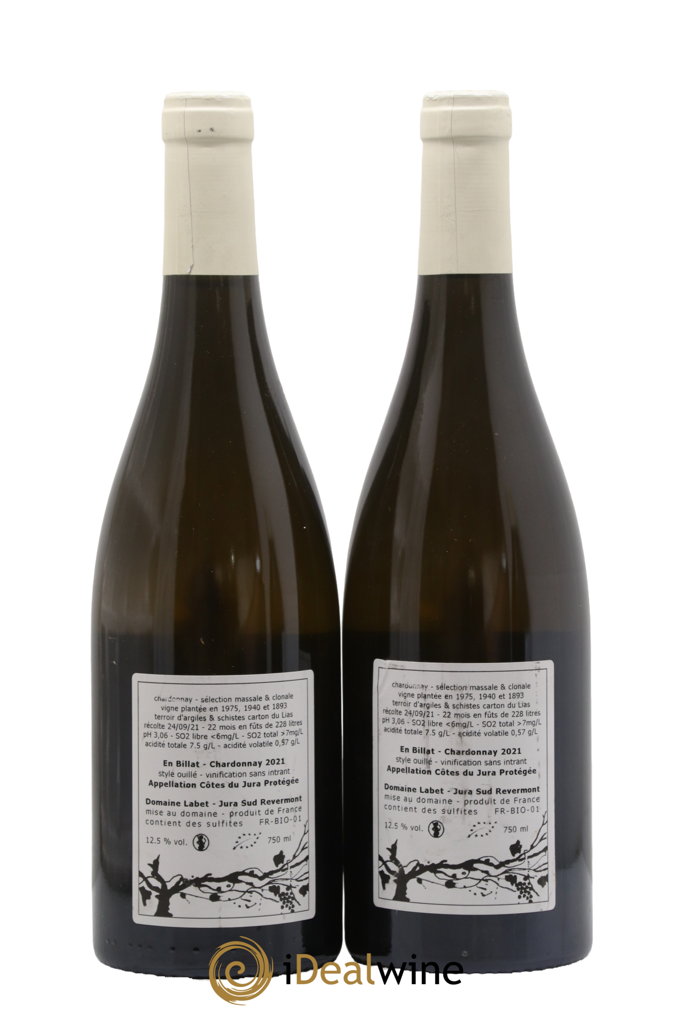Côtes du Jura Chardonnay En Billat Labet (Domaine) 2021 - Lot de 2 bouteilles - 1