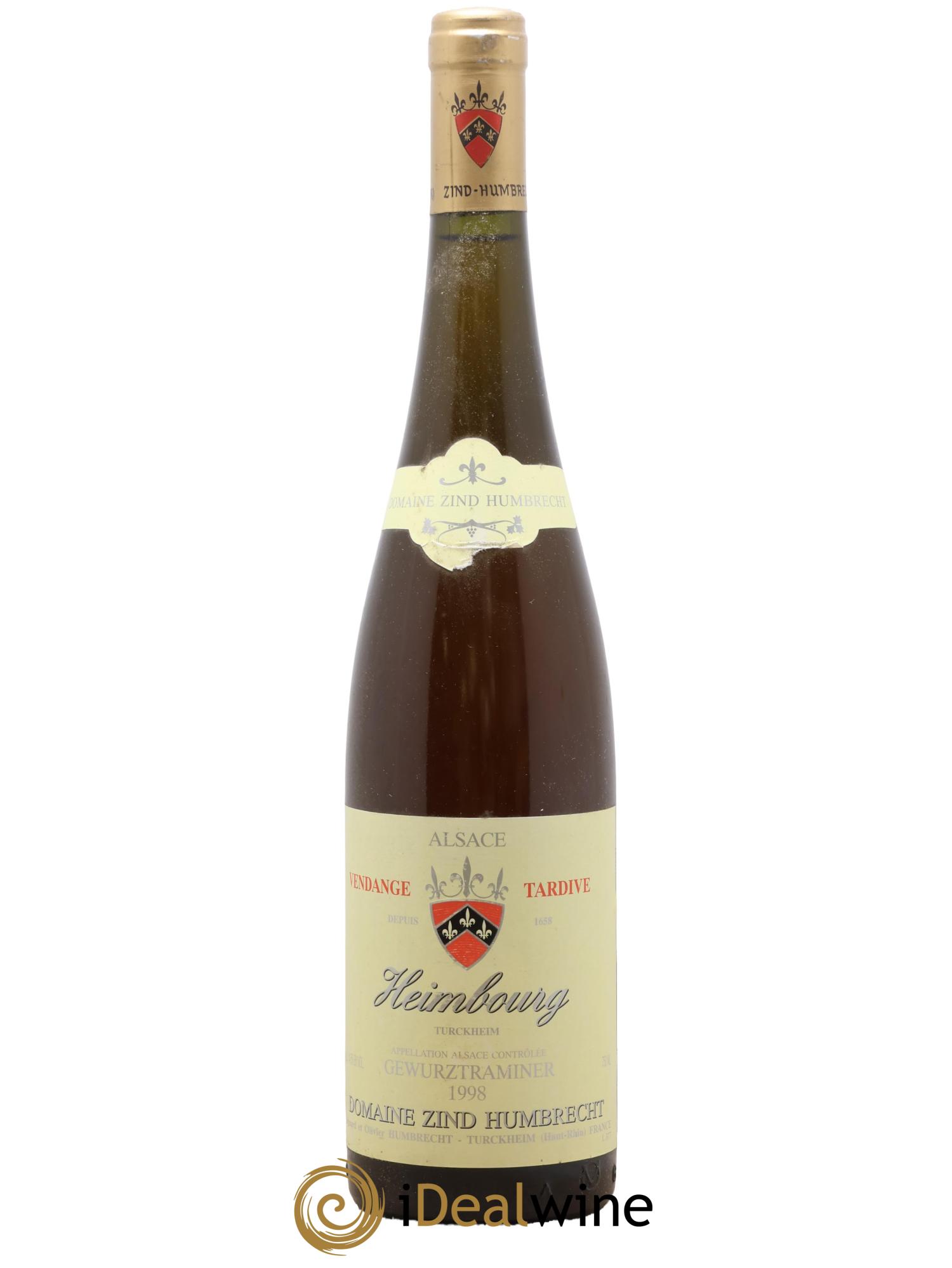 Alsace Gewurztraminer Heimbourg Vendanges Tardives Zind Humbrecht 1998 - Posten von 1 Flasche - 0