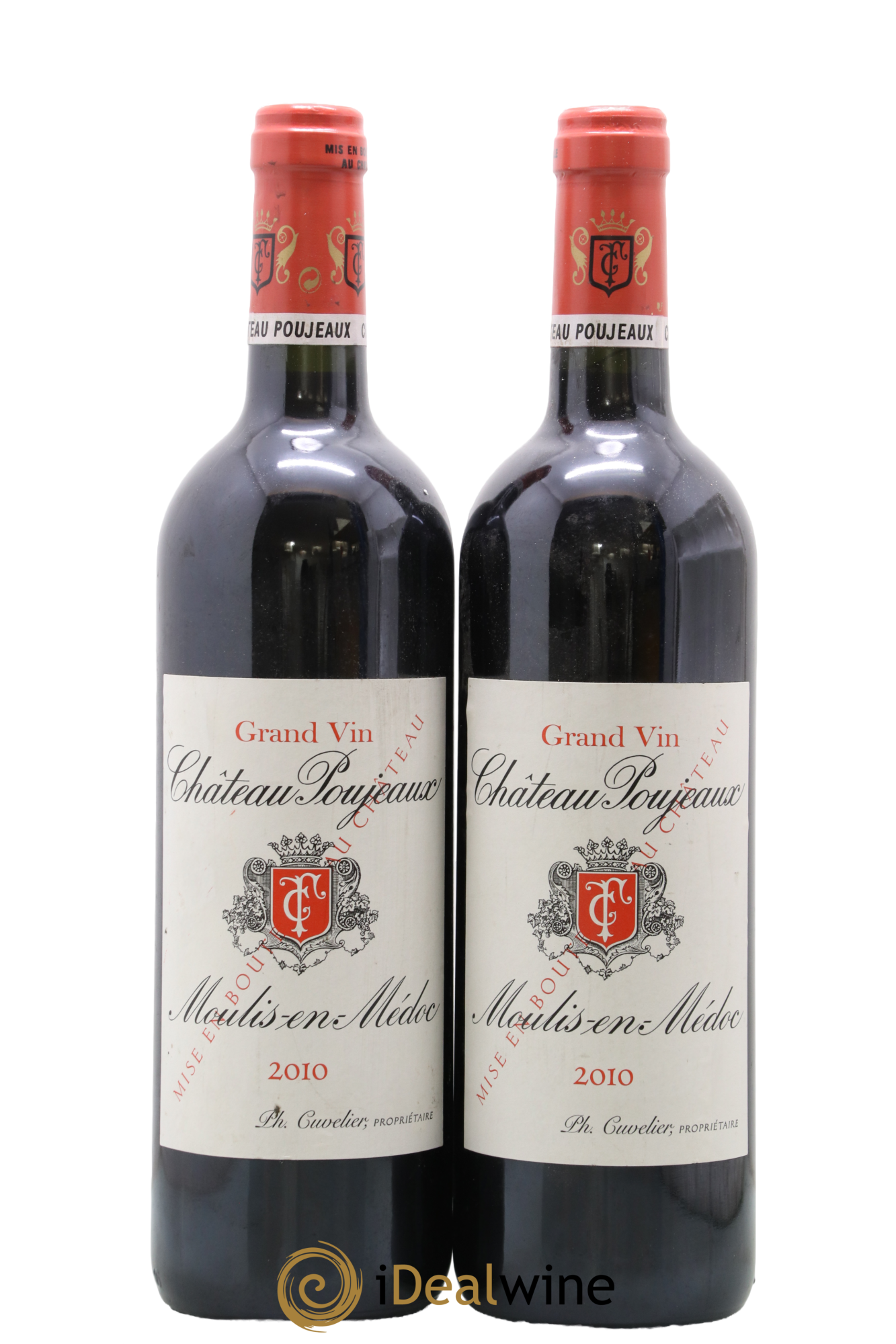 Château Poujeaux 2010 - Lot de 2 bouteilles - 0