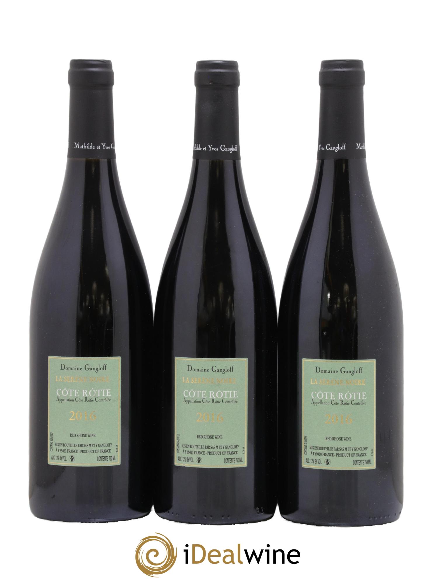 Côte-Rôtie La Sereine Noire Gangloff (Domaine) 2016 - Lotto di 3 bottiglie - 1