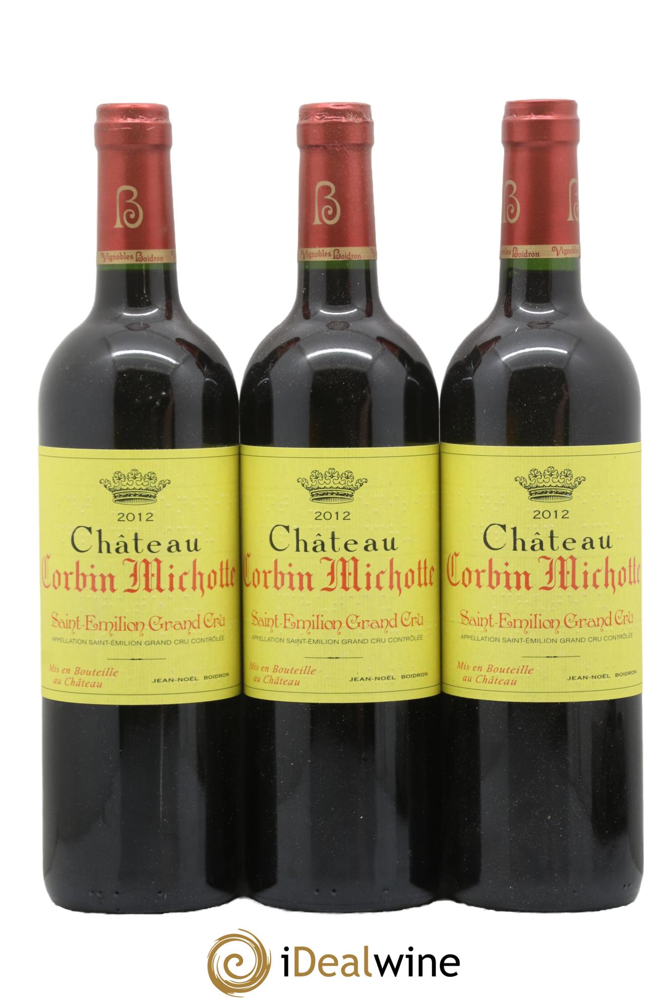 Château Corbin Michotte Grand Cru Classé 2012 - Lotto di 3 bottiglie - 0