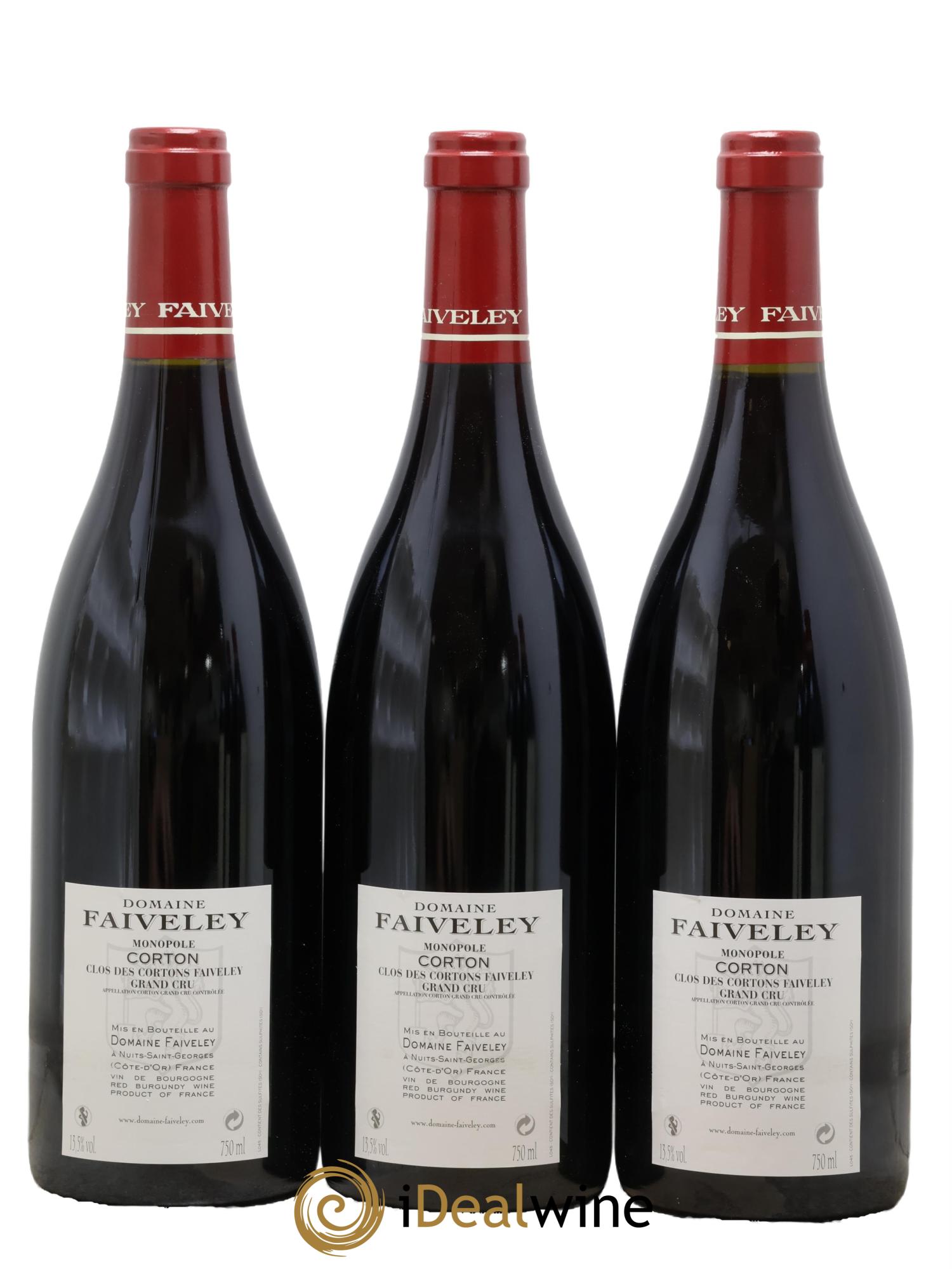 Corton Grand Cru Clos des Cortons Faiveley  2012 - Posten von 3 Flaschen - 1