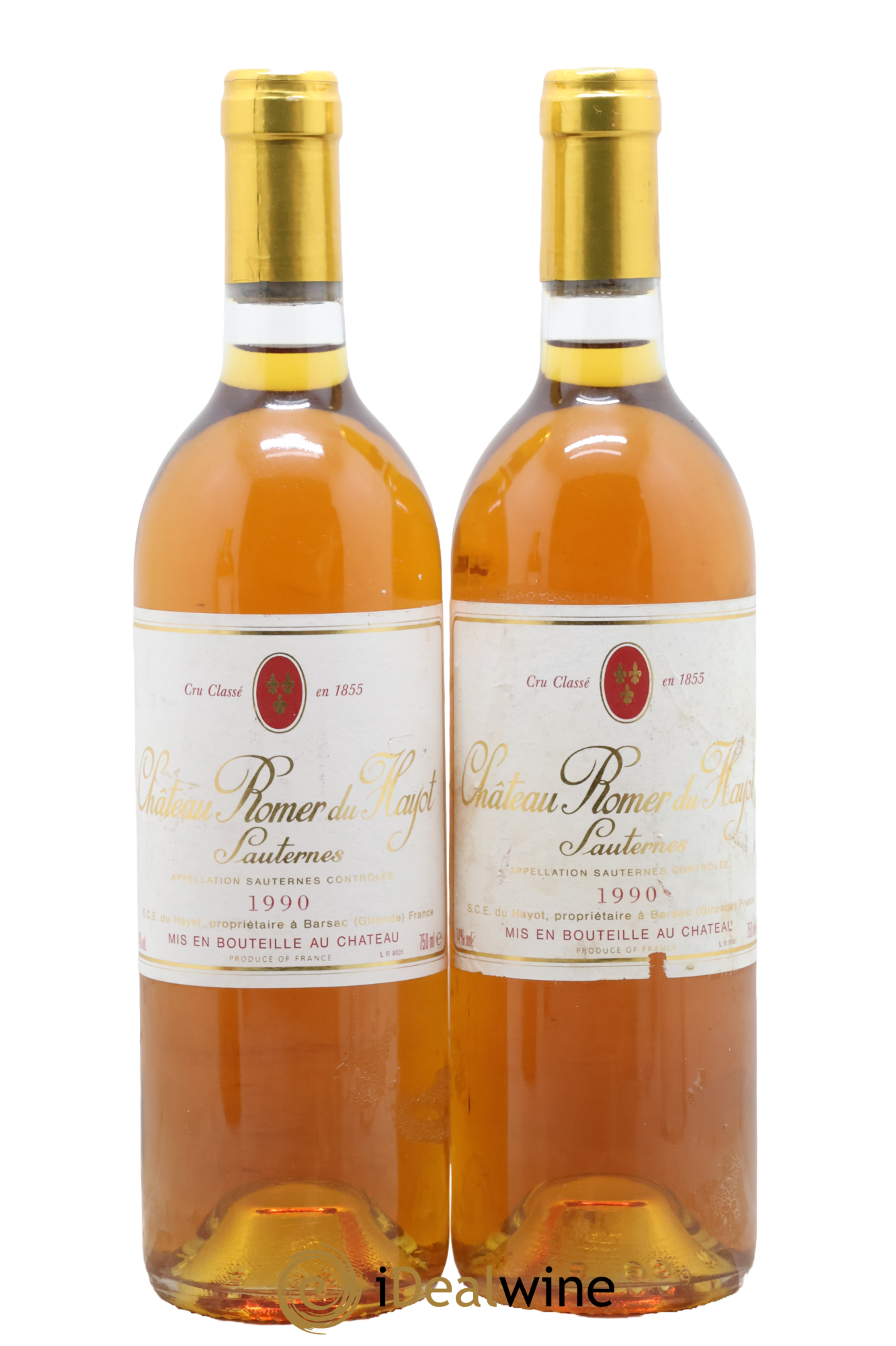 Château Romer du Hayot 2ème Grand Cru Classé 1990 - Lotto di 2 bottiglie - 0