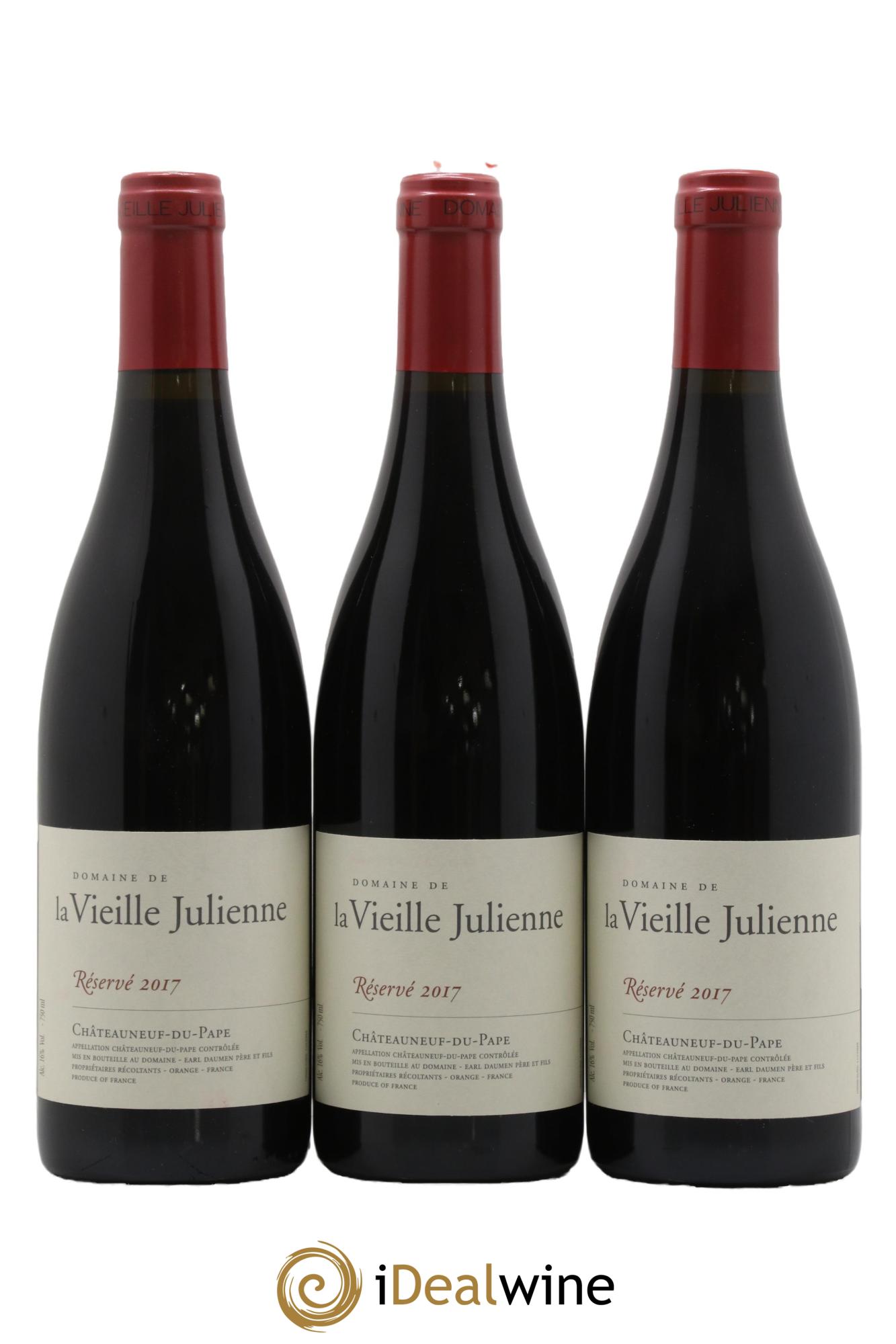 Châteauneuf-du-Pape Vieille Julienne (Domaine de la) Réservé Jean-Paul Daumen  2017 - Lotto di 6 bottiglie - 2