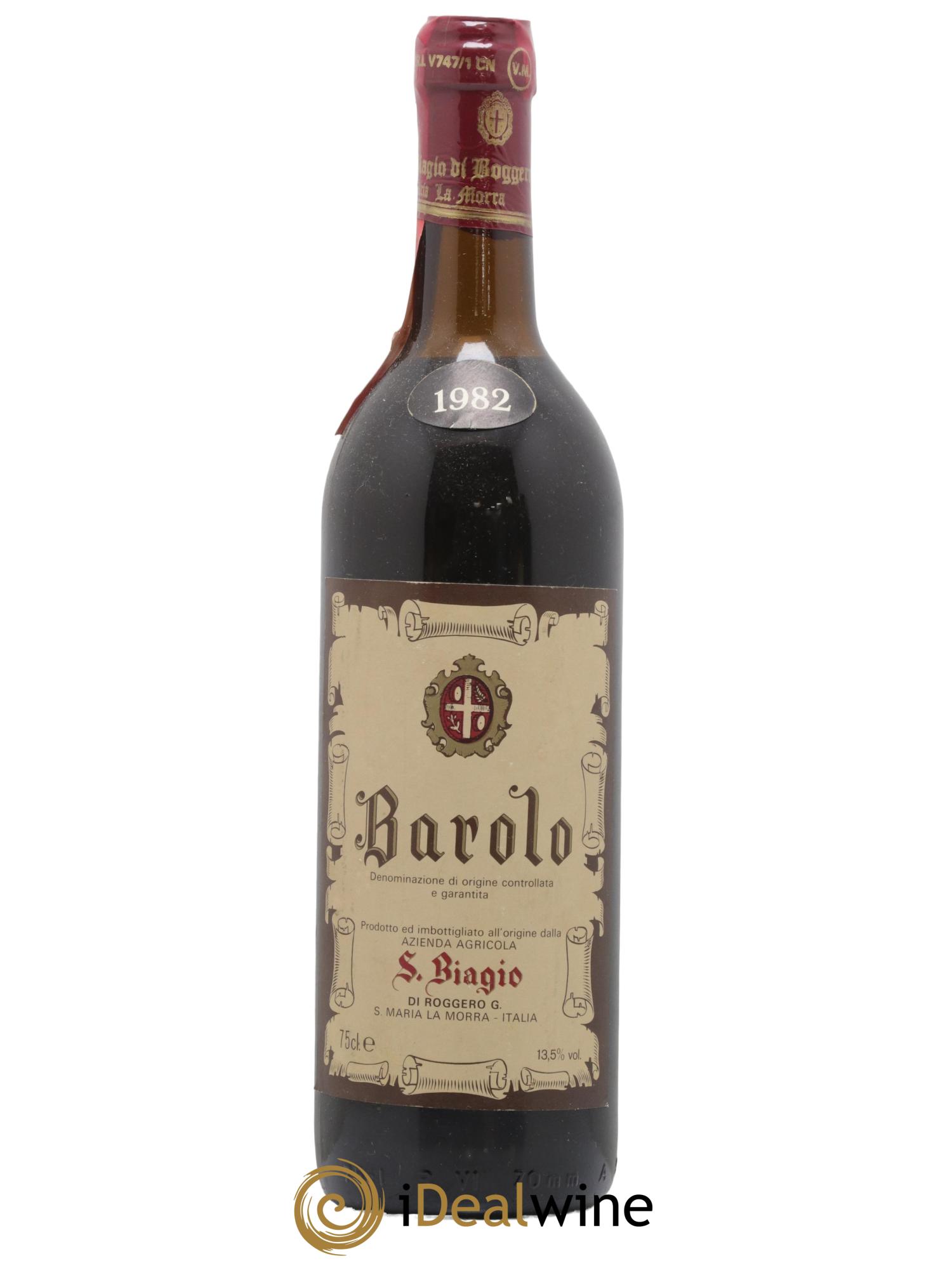 Barolo San Biagio di Roggero 1982 - Lot de 1 bouteille - 0
