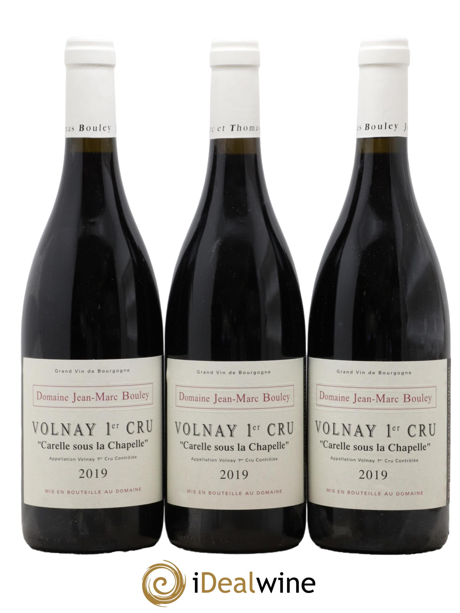 Volnay 1er Cru Carelle Sous Chapelle Jean-Marc Bouley 2019 - Lot de 3 bouteilles - 0