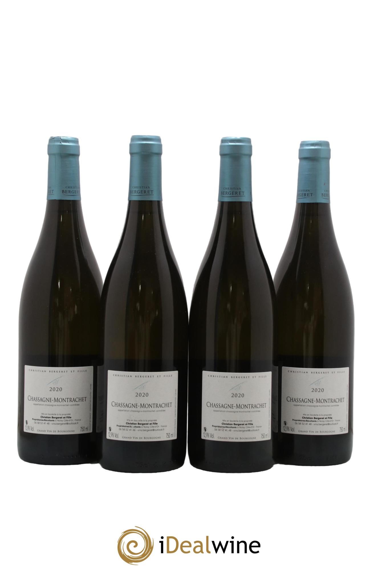 Chassagne-Montrachet Bergeret 2020 - Lot de 4 bouteilles - 1