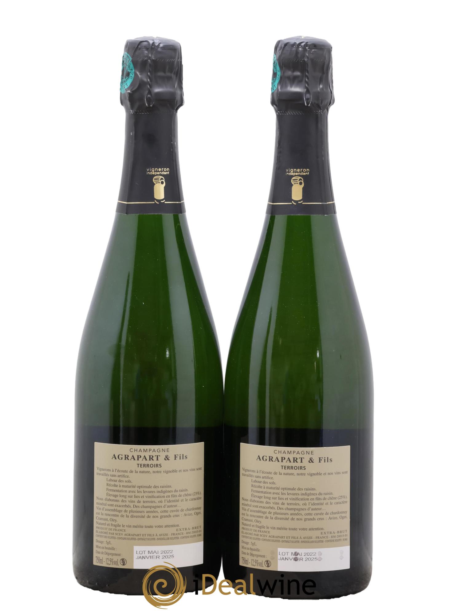 Terroirs Blanc de Blancs Extra-Brut Agrapart & Fils - Lotto di 2 bottiglie - 1