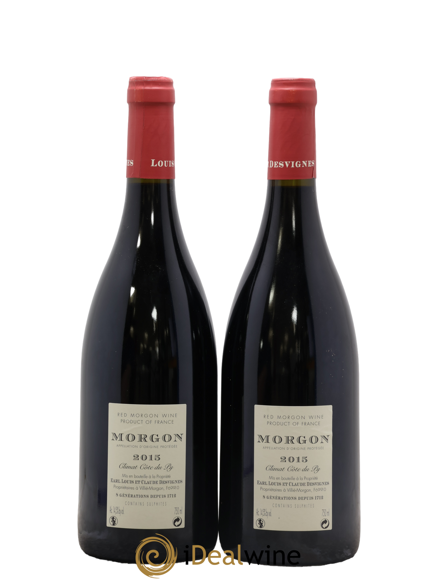 Morgon Côte du Py Louis-Claude Desvignes 2015 - Lot de 2 bouteilles - 1