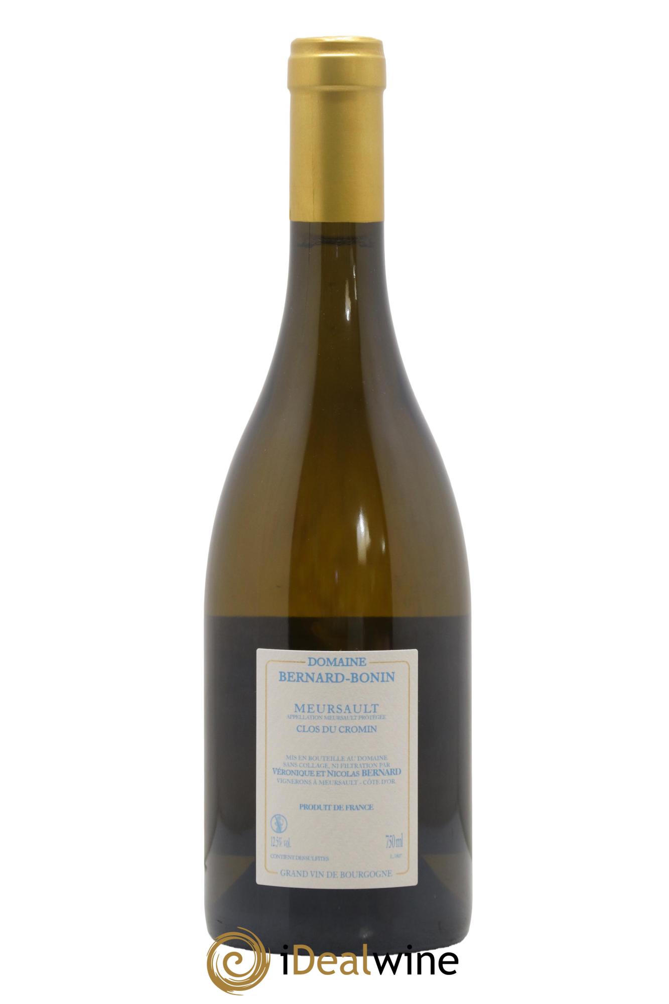 Meursault Clos du Cromin Bernard Bonin Le Pré de Manche 2018 - Lot de 1 bouteille - 1
