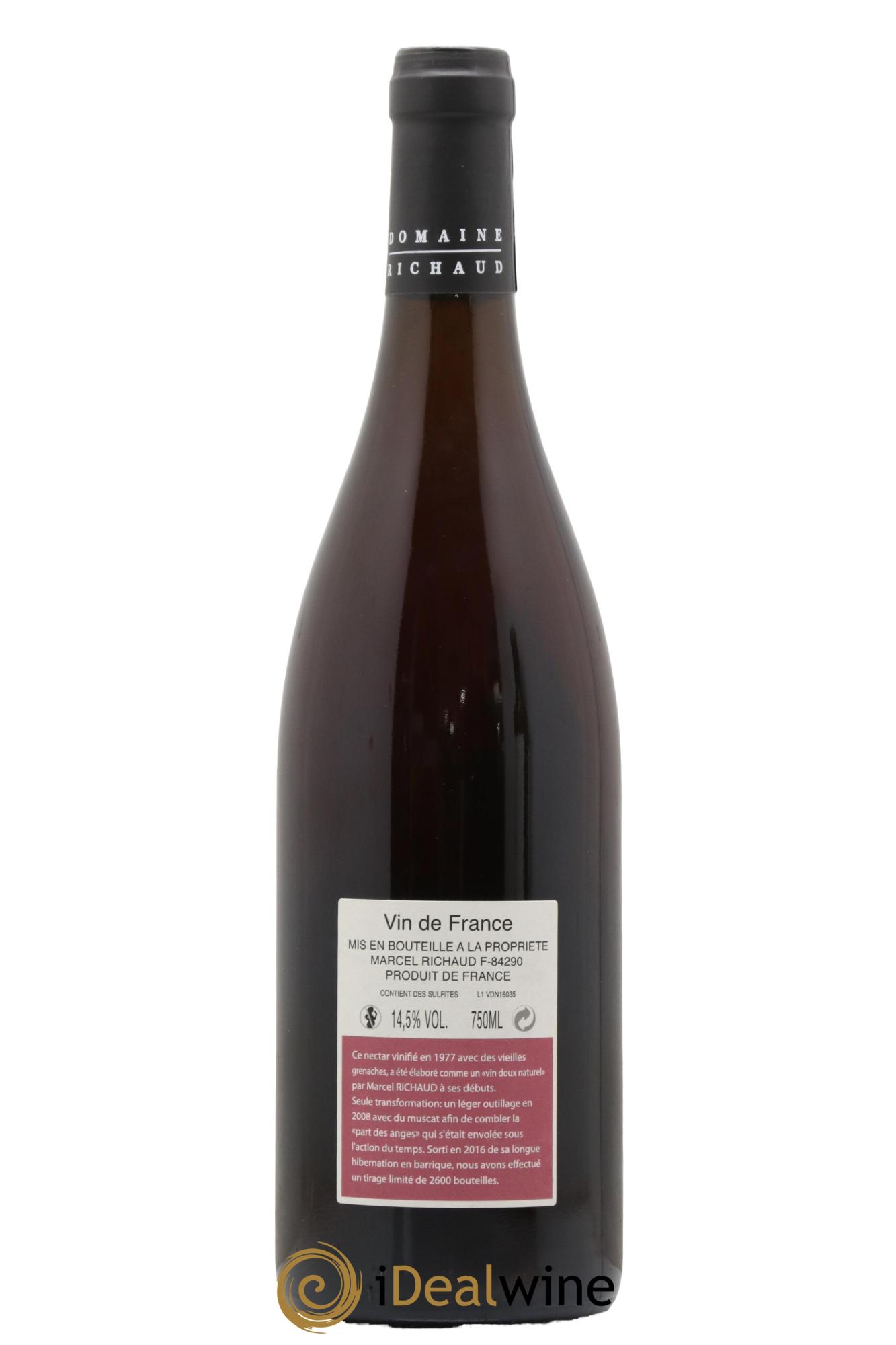 Vin de France Vin D'où Marcel Richaud - Lot de 1 bouteille - 1