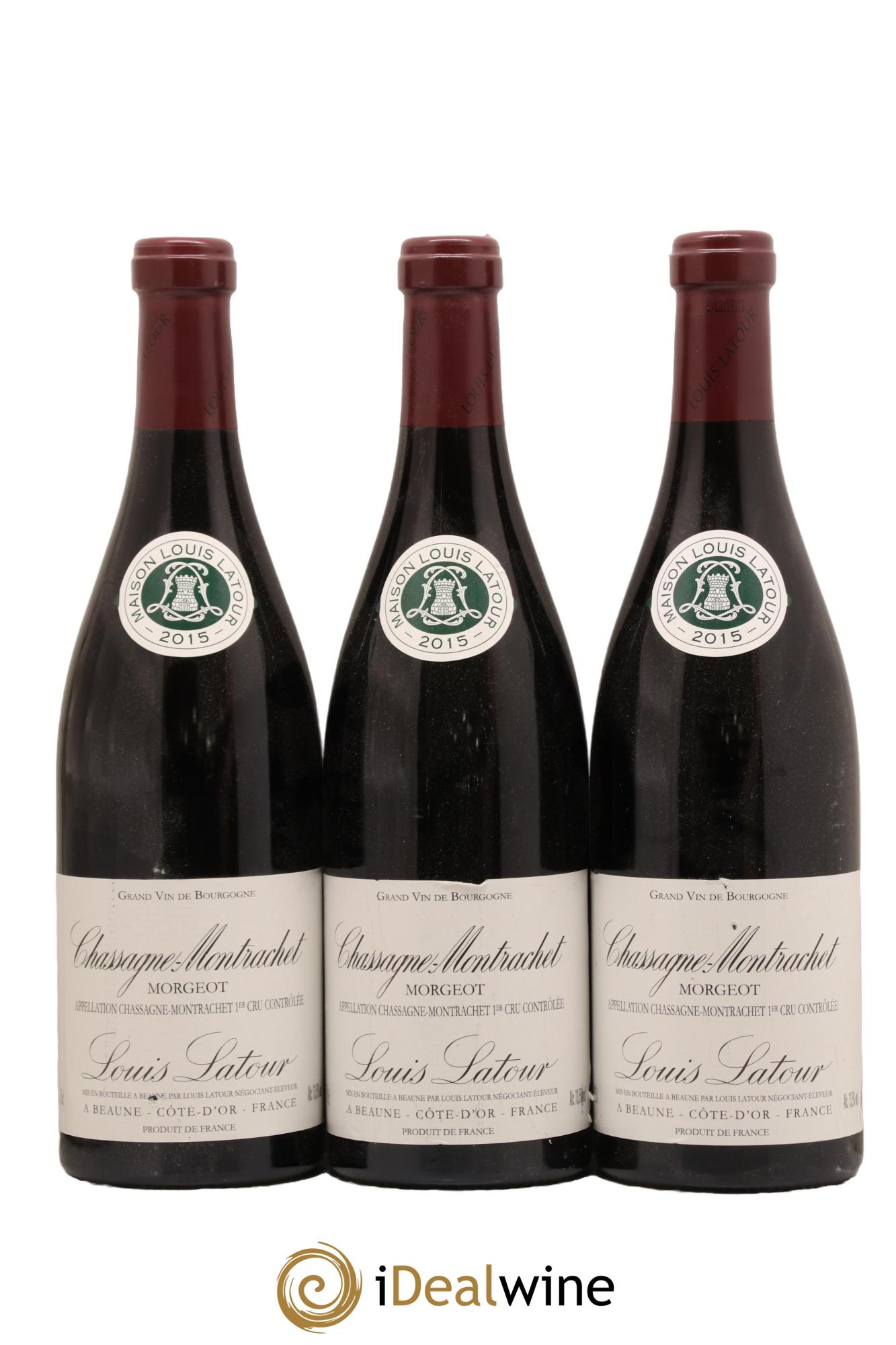 Chassagne-Montrachet 1er Cru Morgeot Louis Latour 2015 - Lot de 3 bouteilles - 0