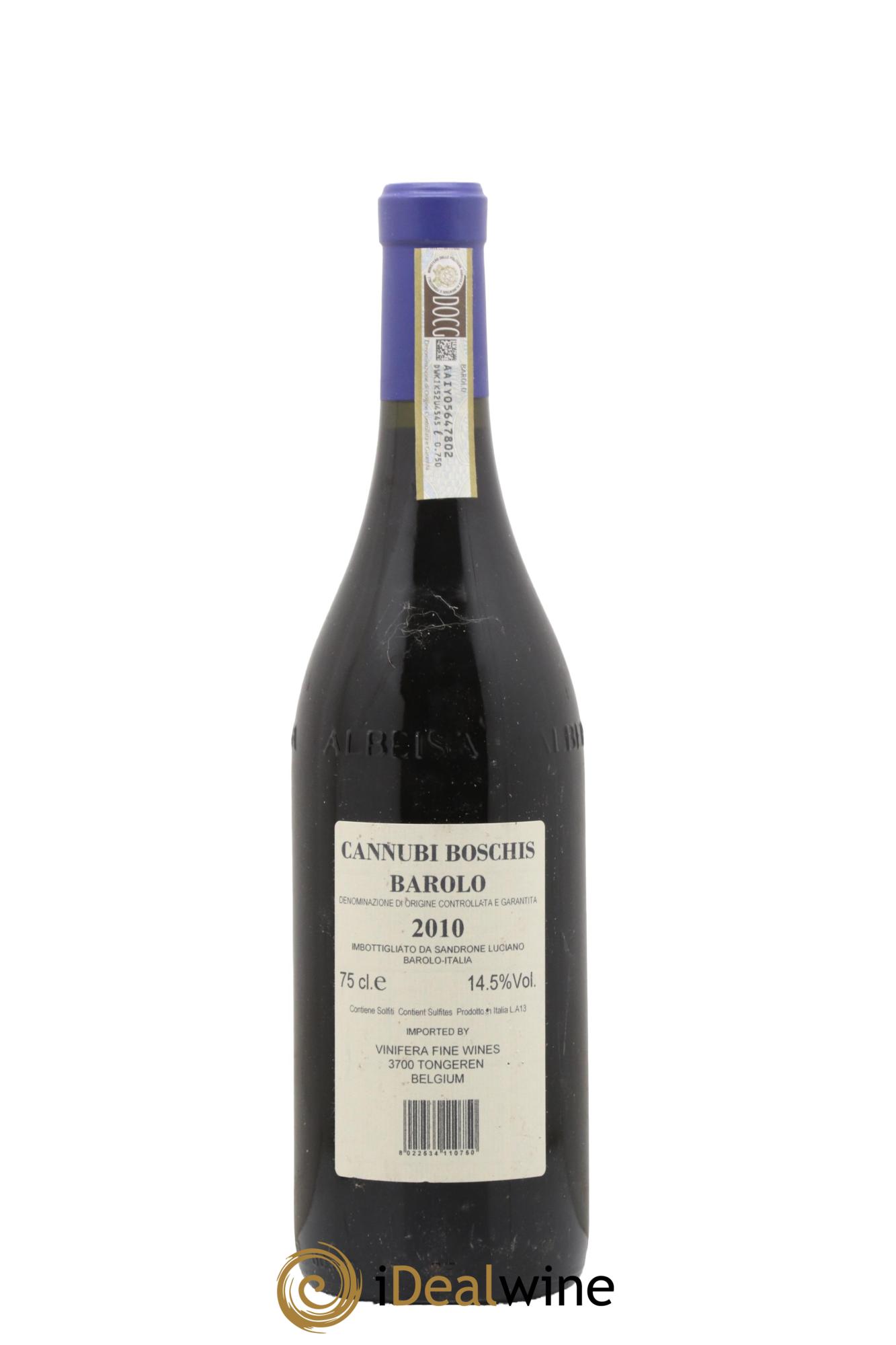 Barolo DOCG Aleste (anciennement Cannubi Boschis) Luciano Sandrone 2010 - Lot de 1 bouteille - 1