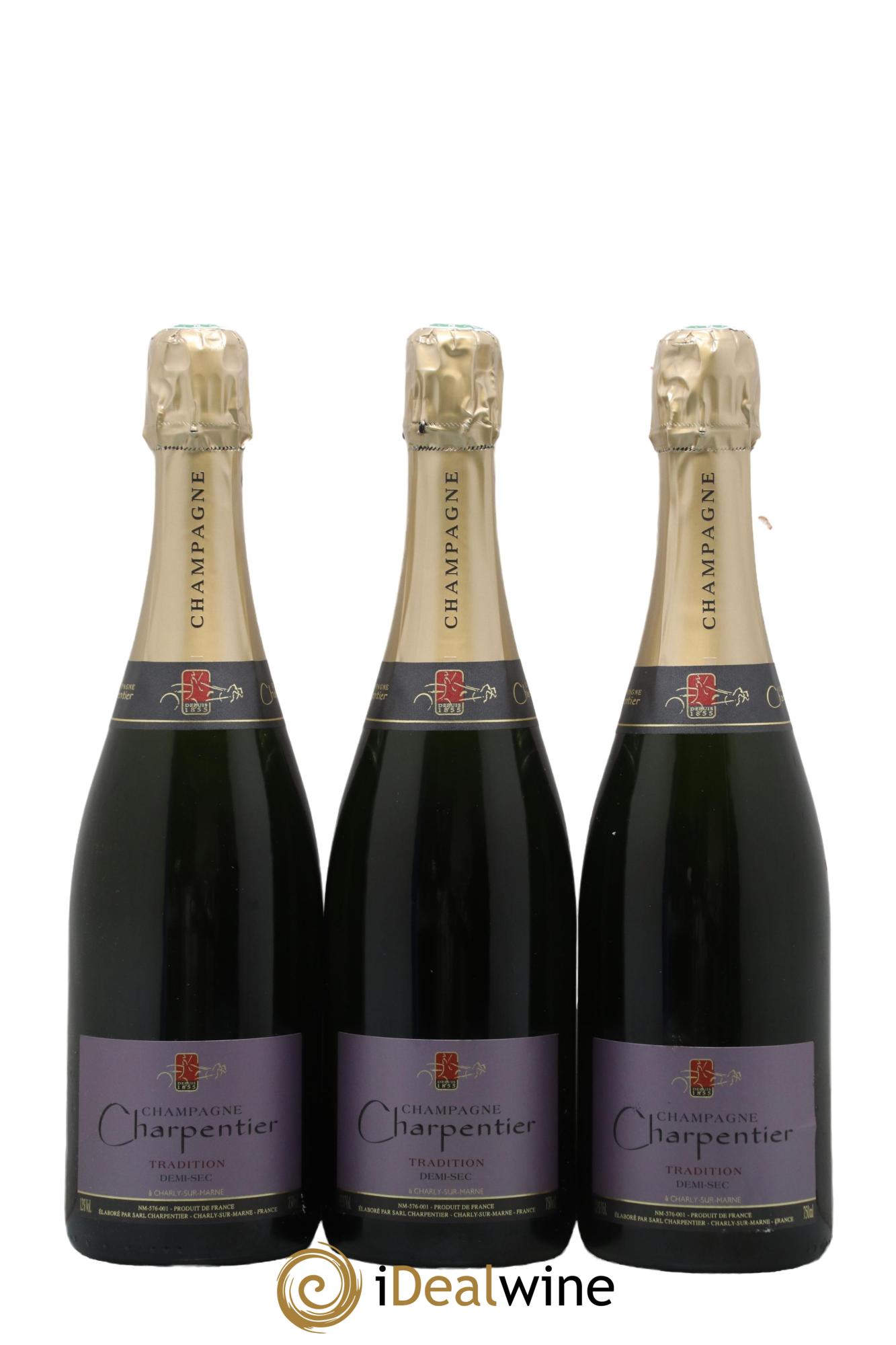 Champagne Demi Sec Tradition Charpentier - Lot de 3 bouteilles - 0