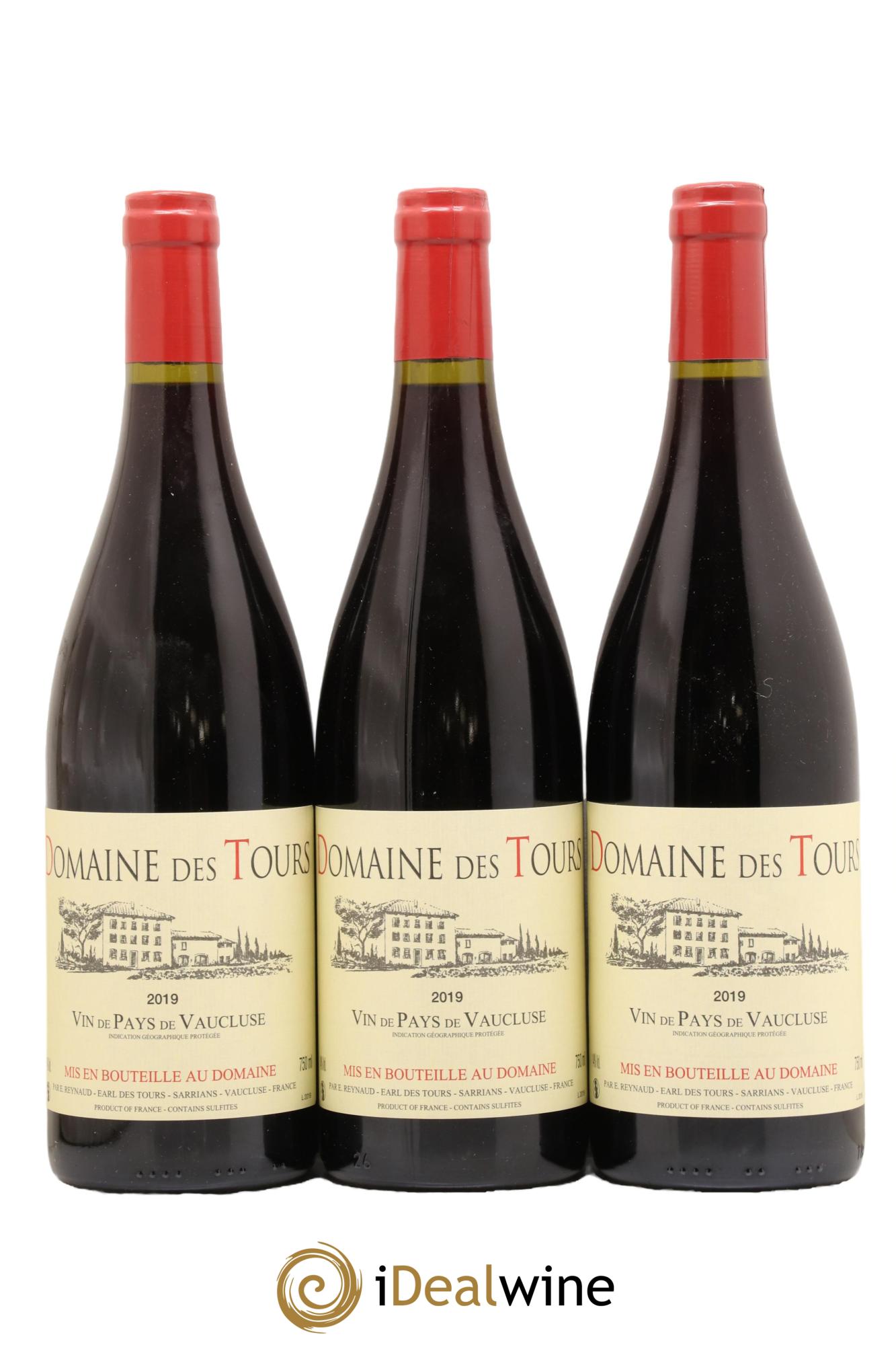 Vaucluse (Vin de Pays de Vaucluse) Domaine des Tours Emmanuel Reynaud 2019 - Lot de 3 bouteilles - 0
