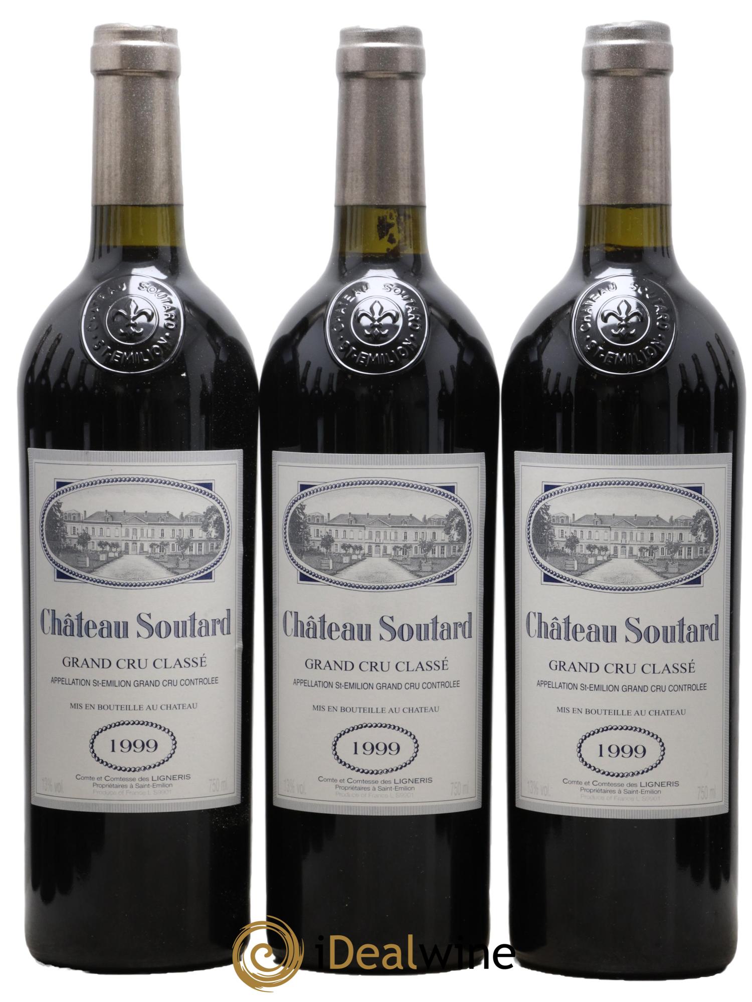 Château Soutard Grand Cru Classé 1999 - Lot de 12 bouteilles - 1