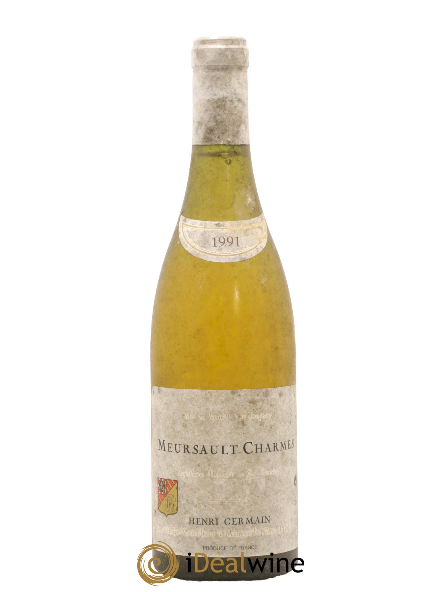Meursault 1er Cru Charmes Henri Germain 1991 - Lot de 1 bouteille - 0