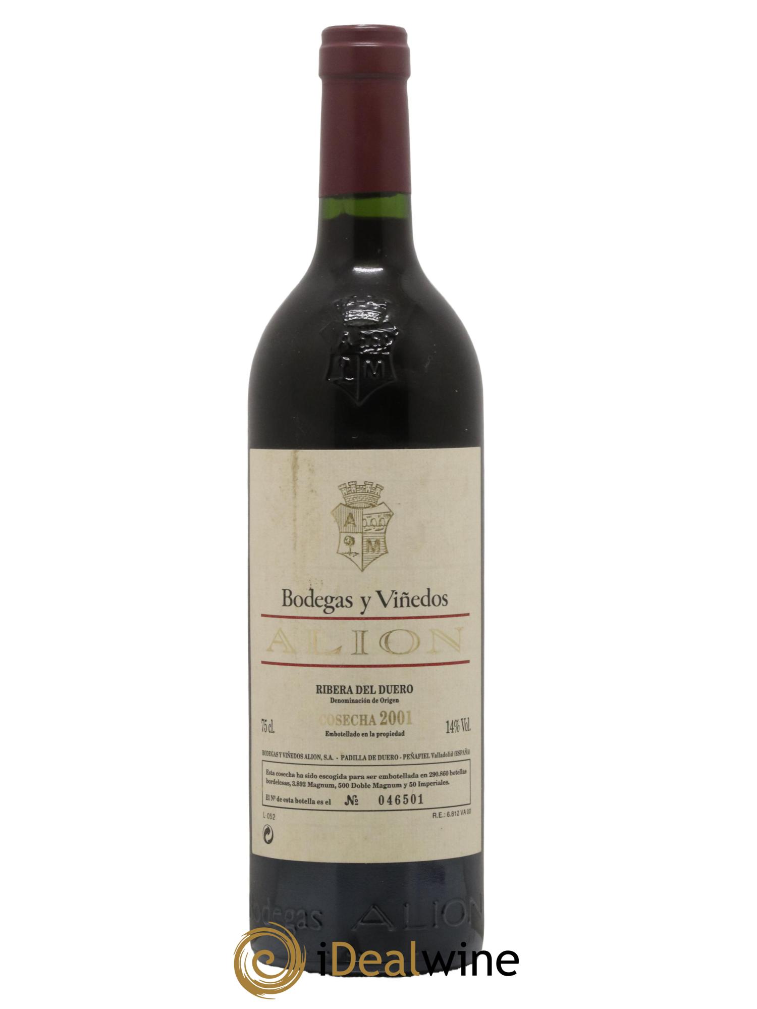 Ribera Del Duero DO Vega Sicilia Alion Famille Alvarez 2001 - Lot de 1 bouteille - 0