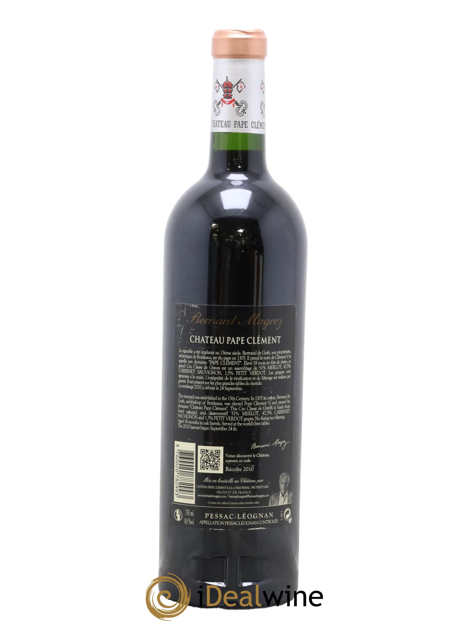 Château Pape Clément Cru Classé de Graves 2010 - Lot de 1 bouteille - 1