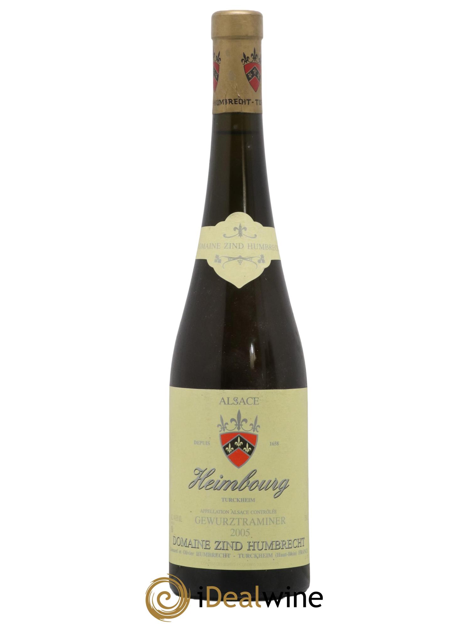 Alsace Gewurztraminer Heimbourg Zind Humbrecht 2005 - Lot de 1 bouteille - 0